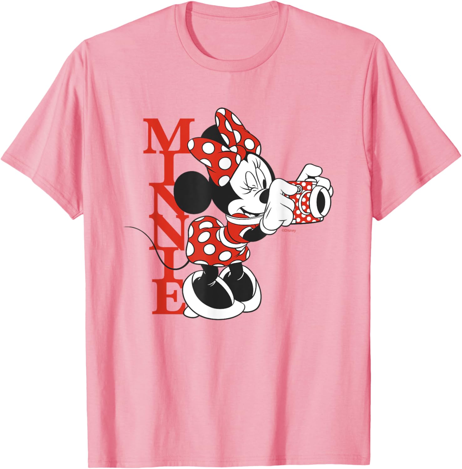 Vintage Disney Minnie Mouse Polka Dot T-Shirt with Camera for Fashion Lovers - 12