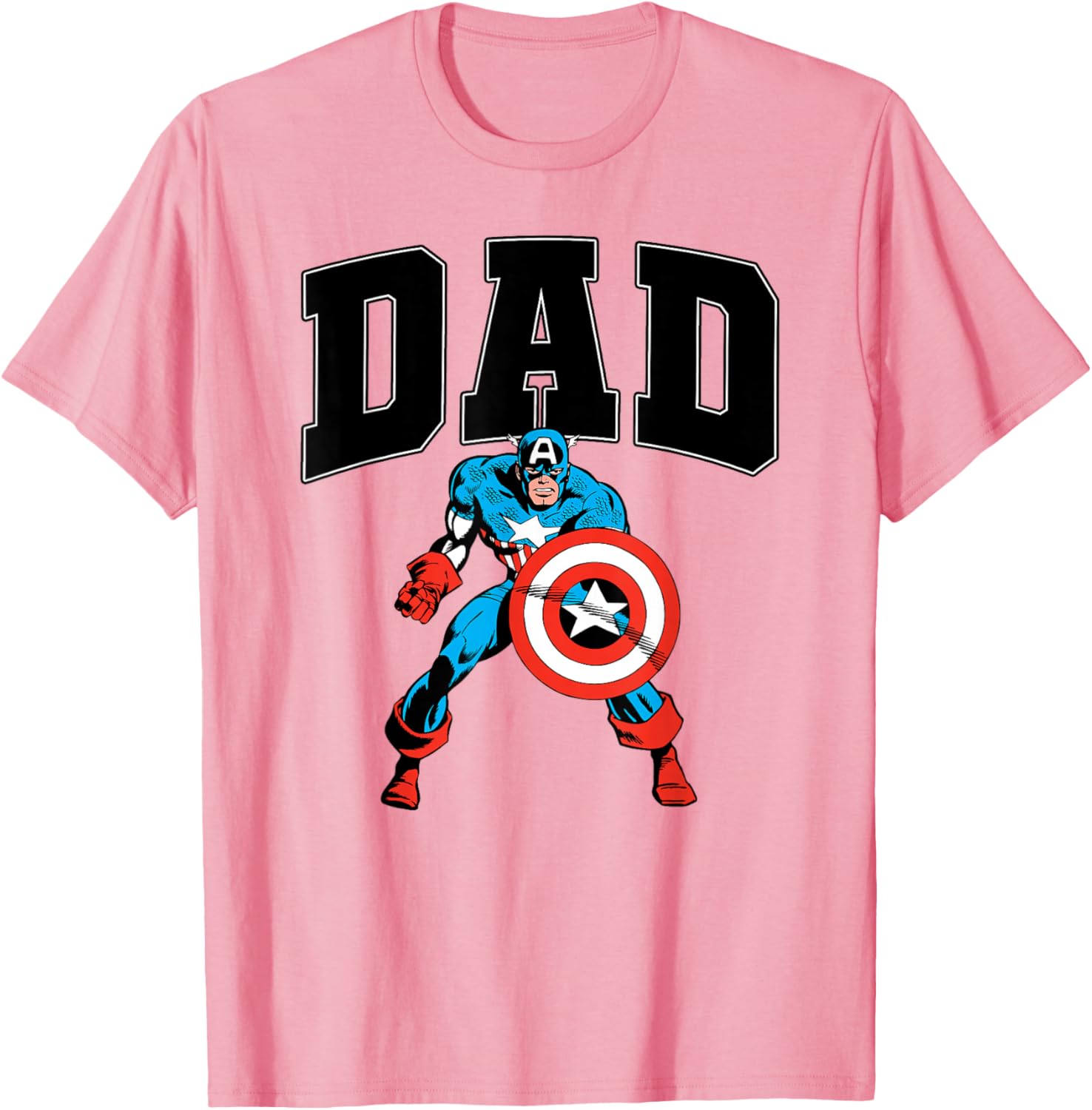 Retro Captain America Dad T-Shirt for Marvel Comics Father's Day Gift - 6