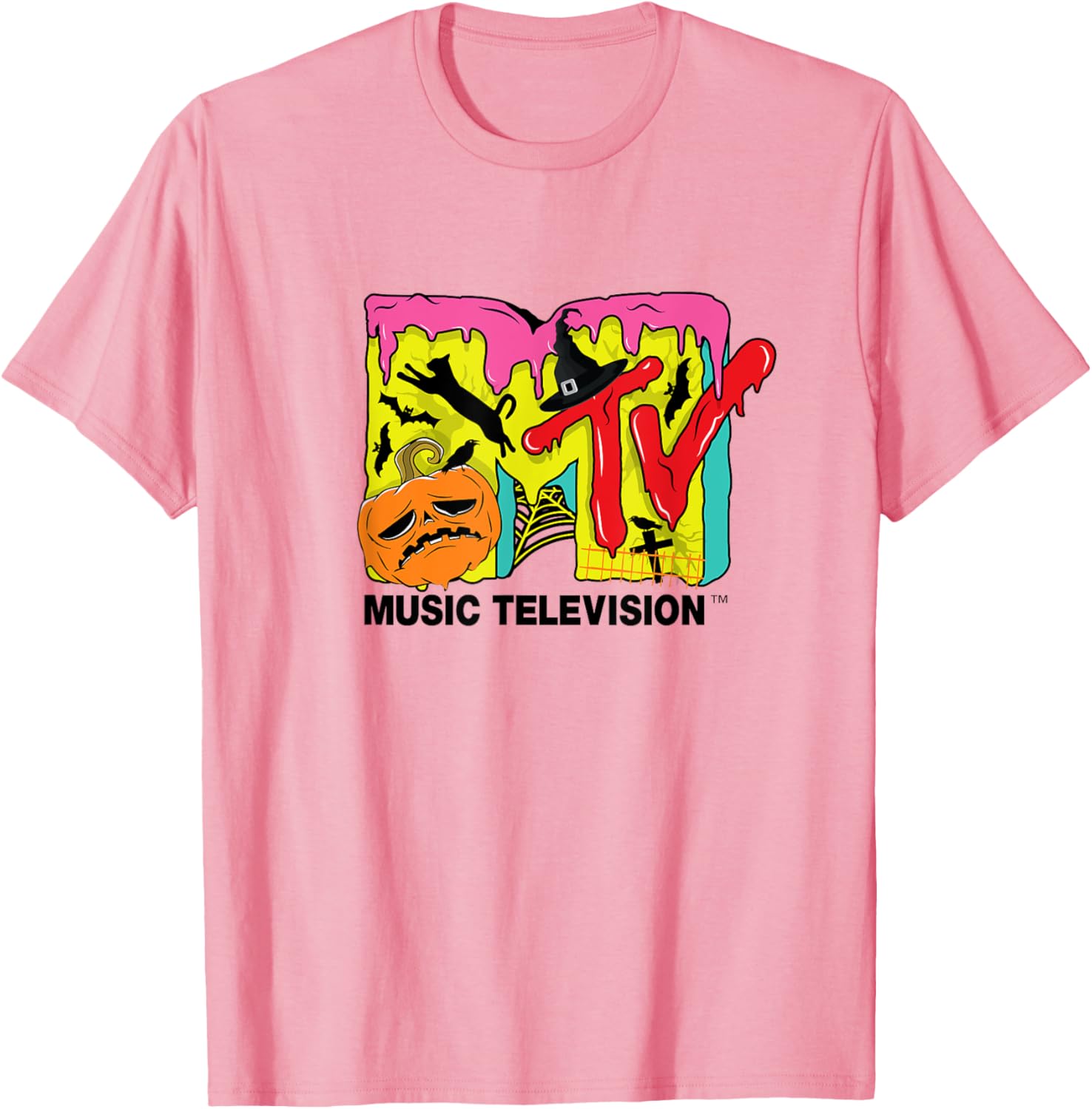 Mademark x MTV Halloween T-Shirt with Pumpkin and Cats Design - 10