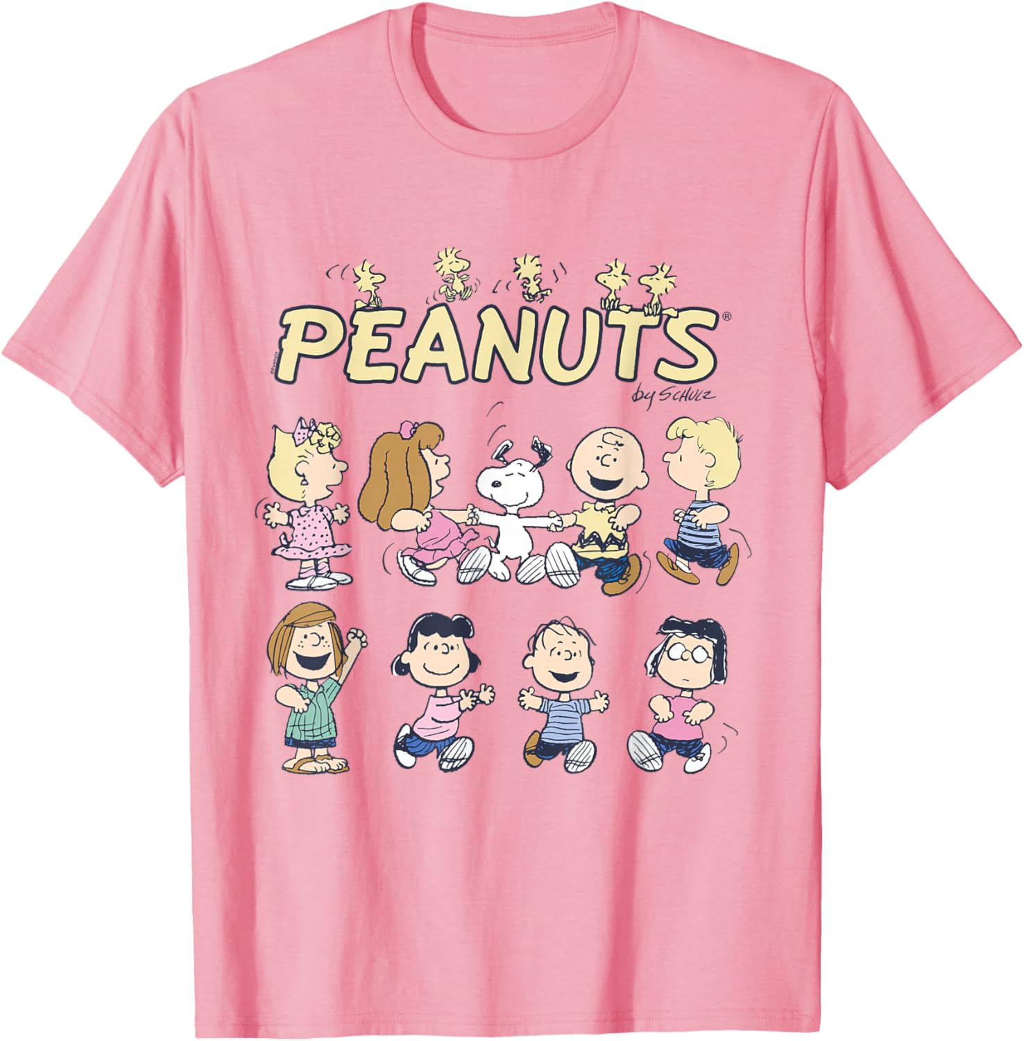 Peanuts Snoopy and Friends Dancing Short Sleeve T-Shirt for Fun Style - 5