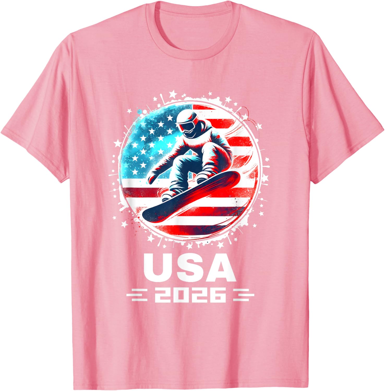 USA Team 2026 Snowboarding T-Shirt for Fans of American Style - 3