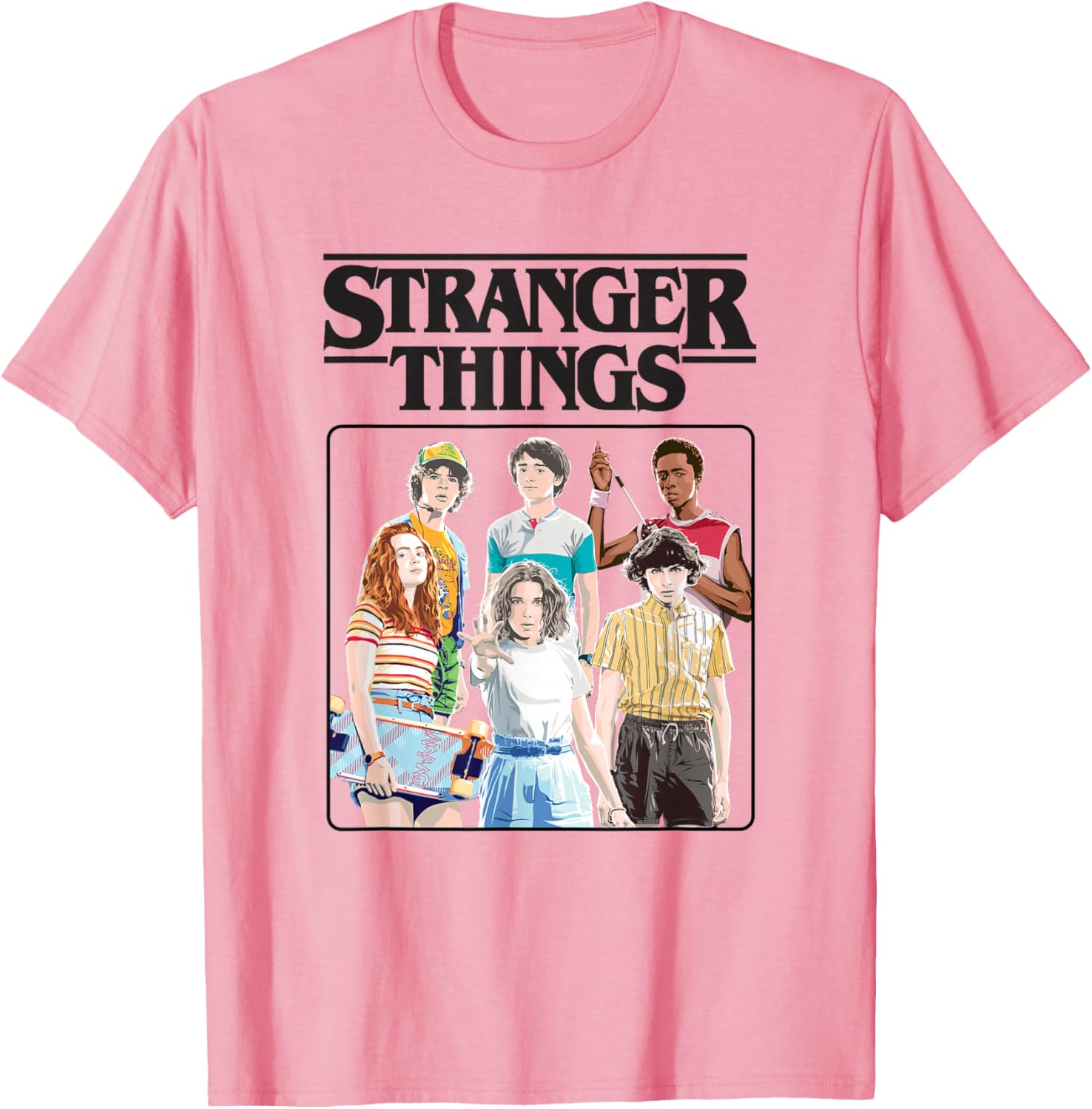 Stranger Things Vintage Eighties T-Shirt with Retro Group Logo Design - 7