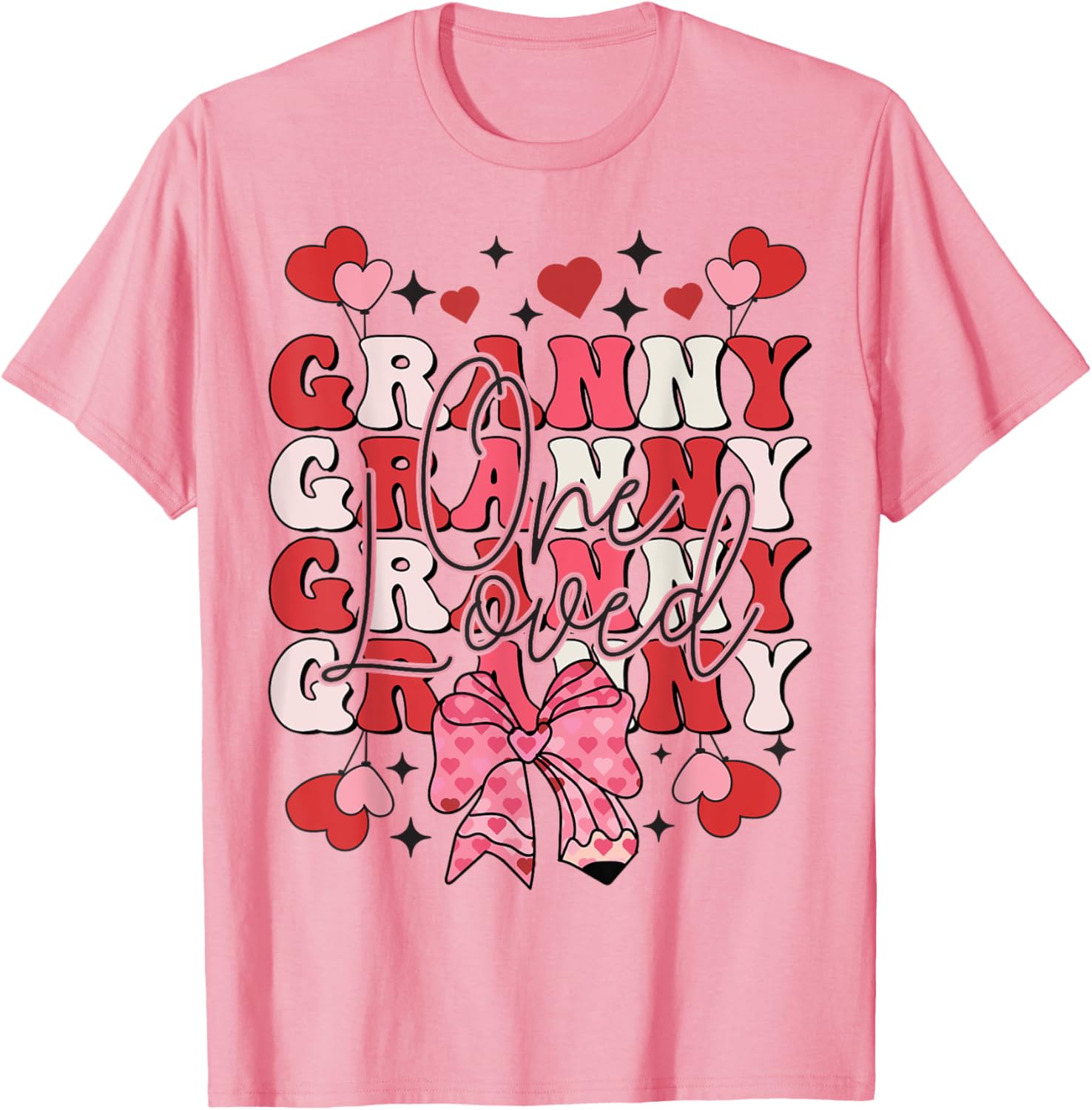 One Loved Granny Valentine's Day T-Shirt for Grandma - Cute Gift Idea - 4