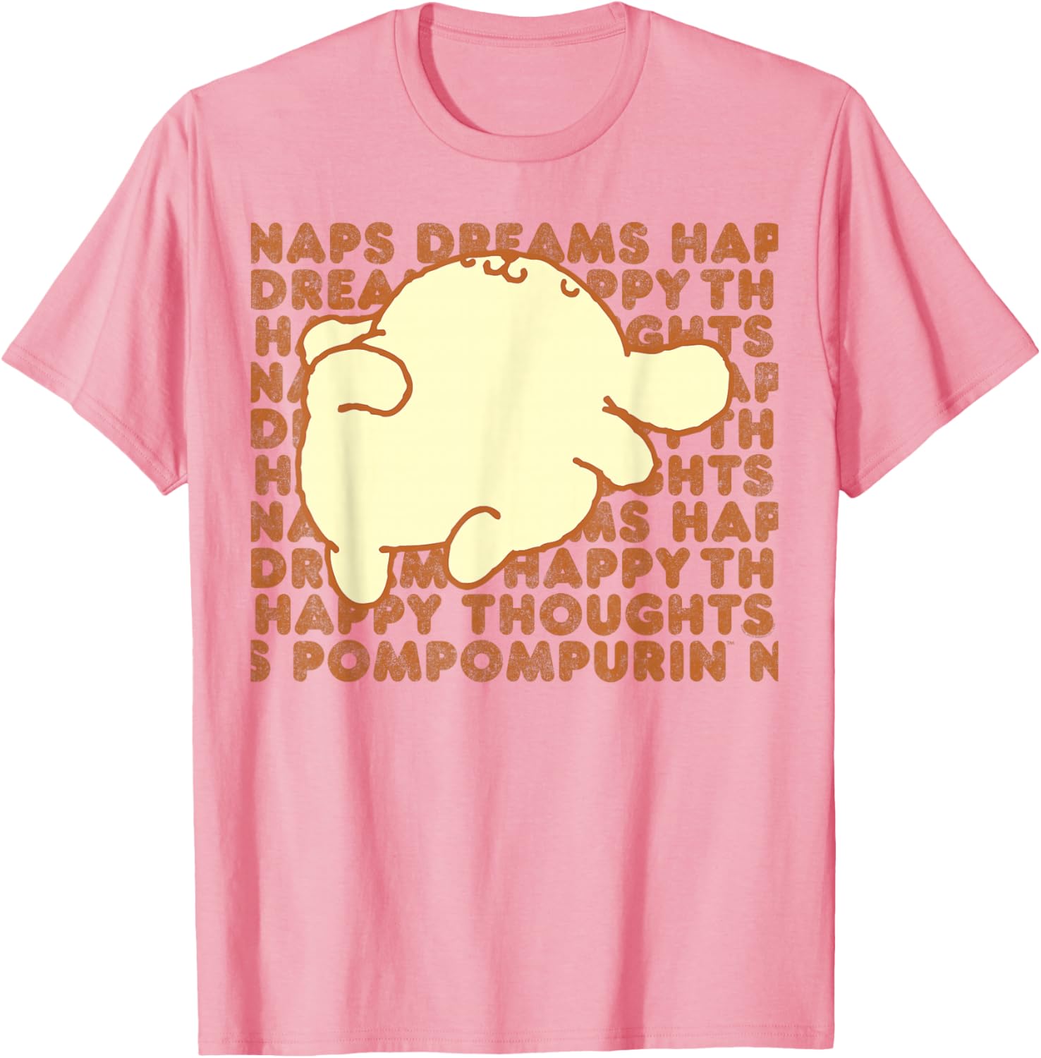 Pompompurin Happy Thoughts Nap Time T-Shirt for Cozy Relaxation - 18