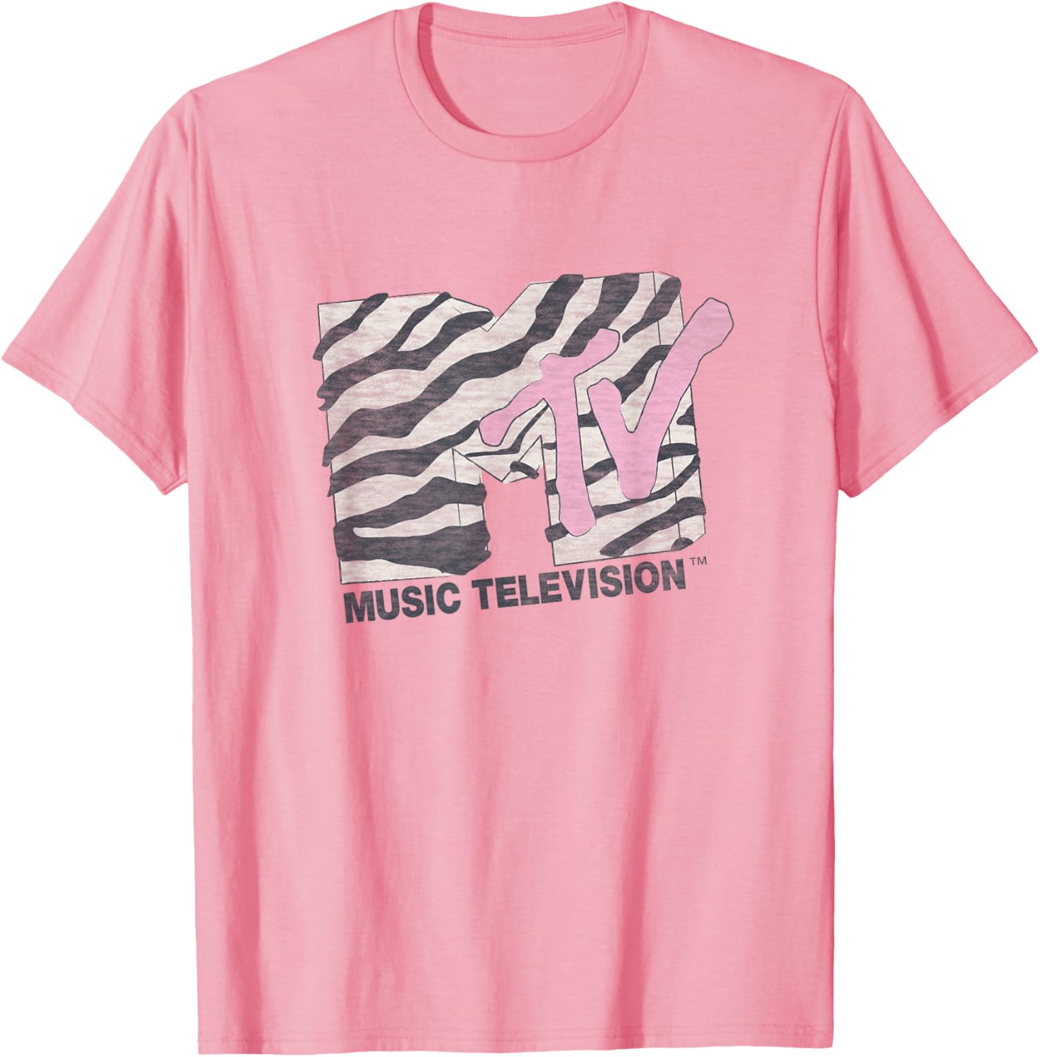 Vintage Pink Zebra Print T-Shirt for Stylish Animal Print Lovers - 7