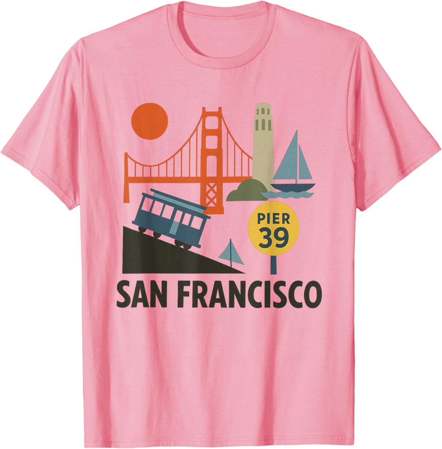 San Francisco Icons T-Shirt Featuring Famous City Landmarks - 8