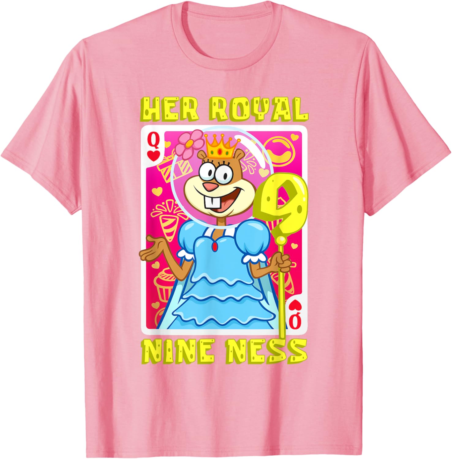 SpongeBob Her Royal Nine-ness Girl 9th Birthday T-Shirt for Kids - 5
