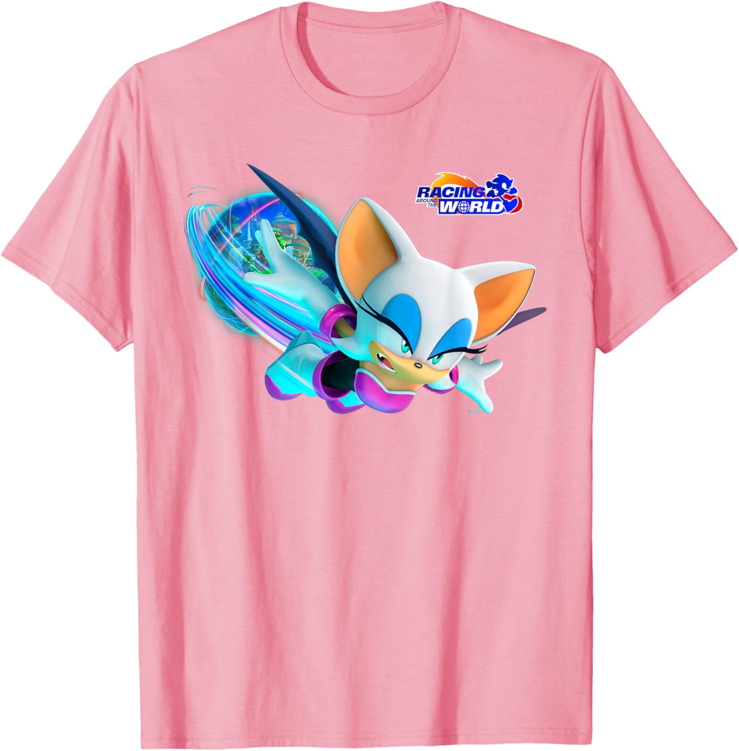 Sonic the Hedgehog Racing Around the World Rouge T-Shirt for Fans - 9