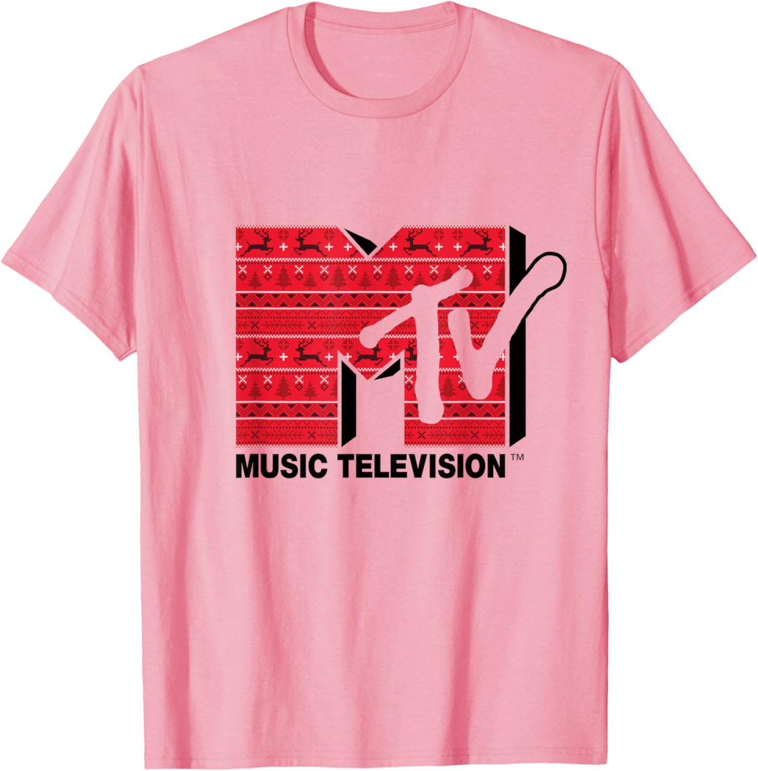 Mademark x MTV Ugly Christmas Style T-Shirt - Festive Retro Logo Wear - 3