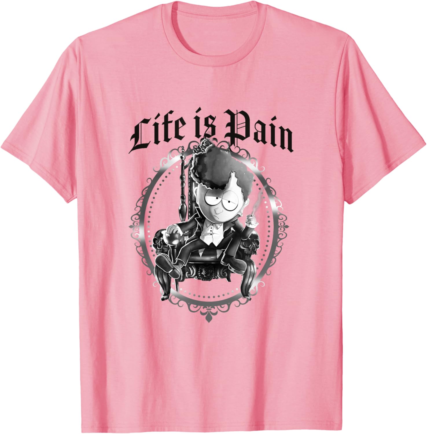 South Park Goth Kid Michael Life Is Pain Graphic T-Shirt for Fans - 7
