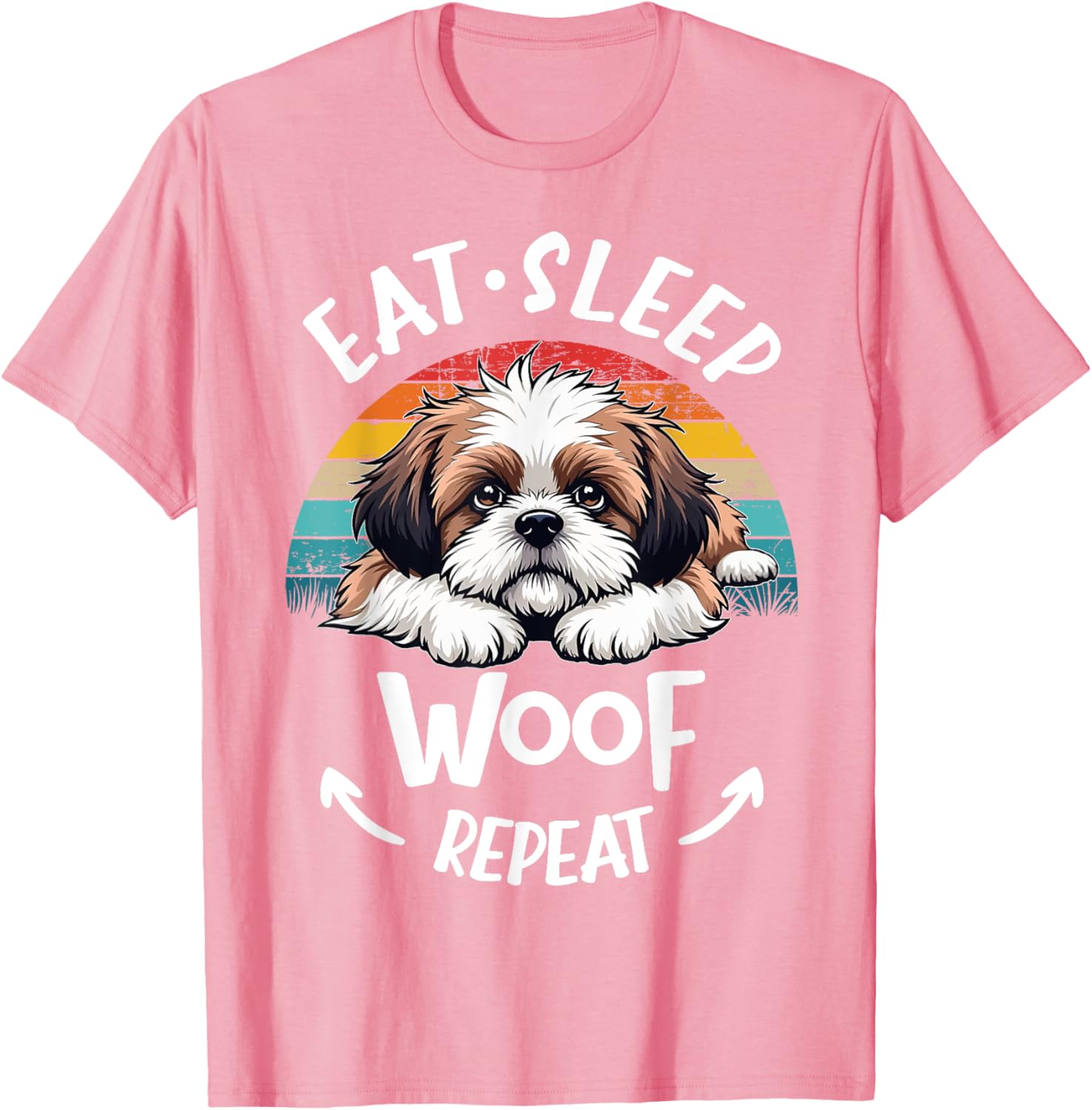 Shih Tzu Eat Sleep Repeat Fun T-Shirt for Men and Women - 11