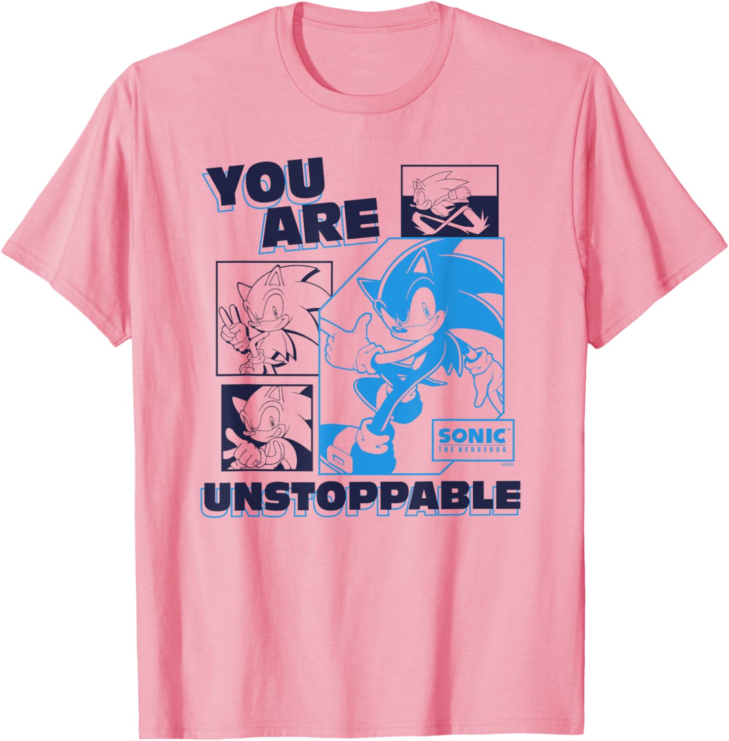 Sonic The Hedgehog Unstoppable Logo T-Shirt for Father's Day Gift - 2