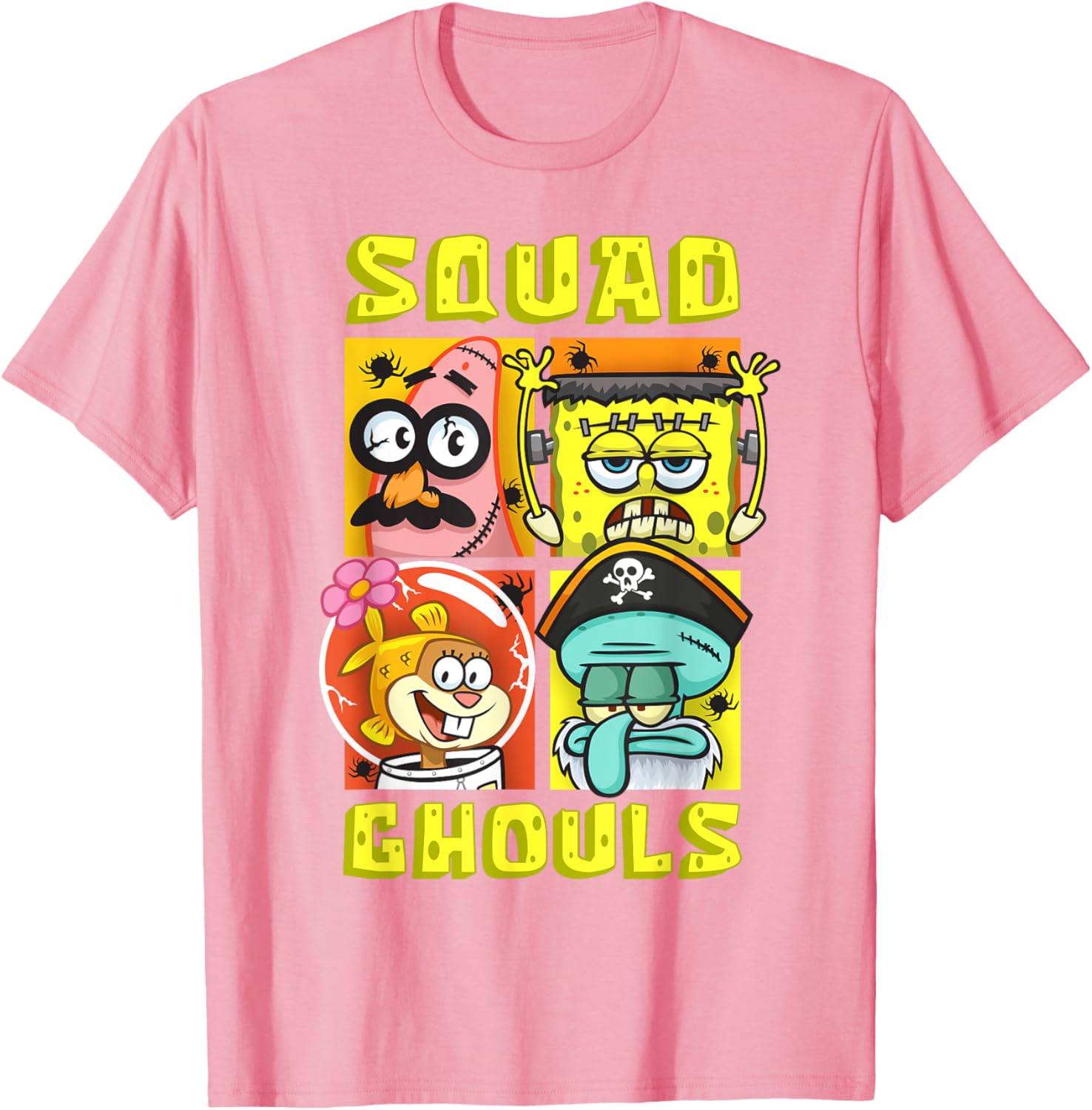 Mademark SpongeBob Halloween Squad T-Shirt with Patrick, Squidward & Sandy - 14