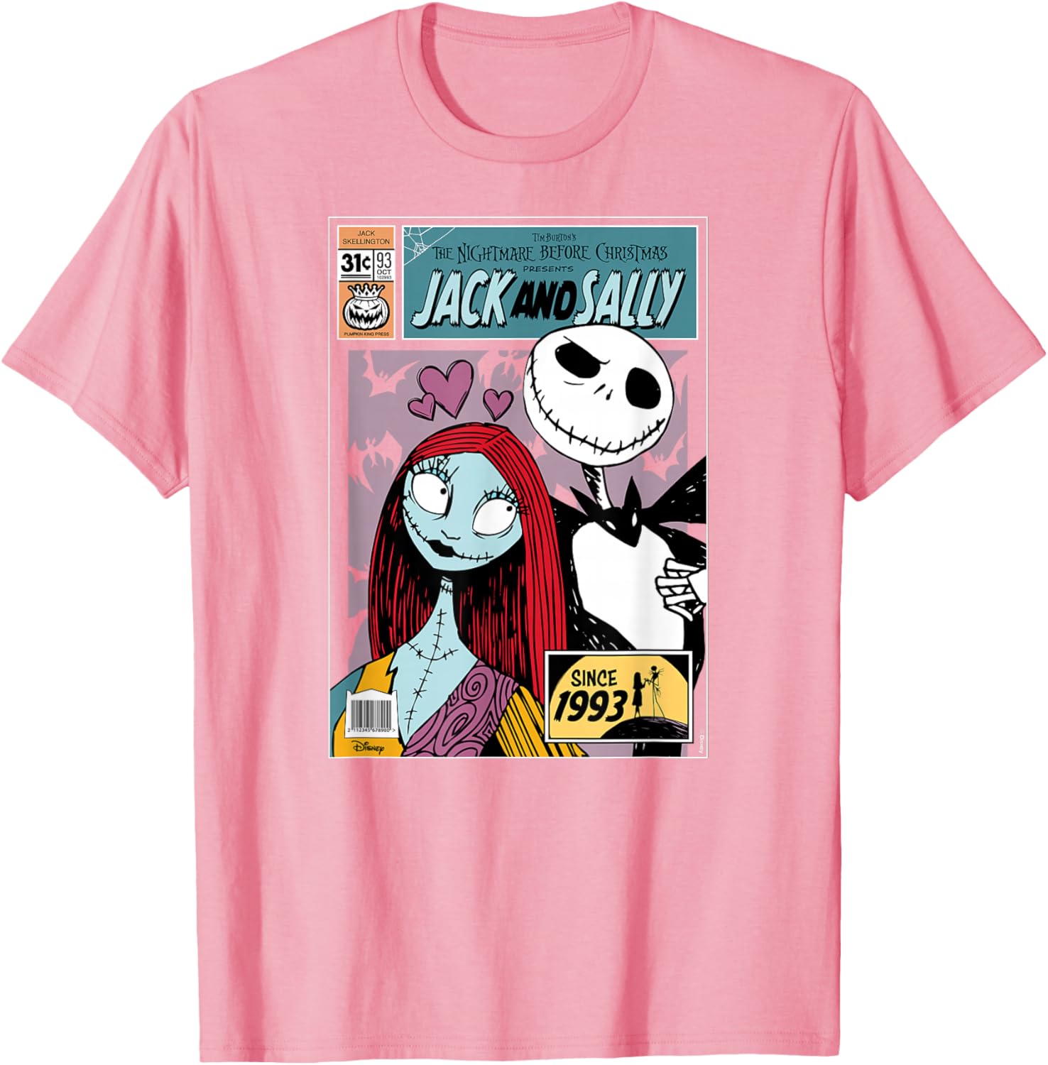 Jack and Sally Nightmare Before Christmas T-Shirt for Fans and Collectors - 8