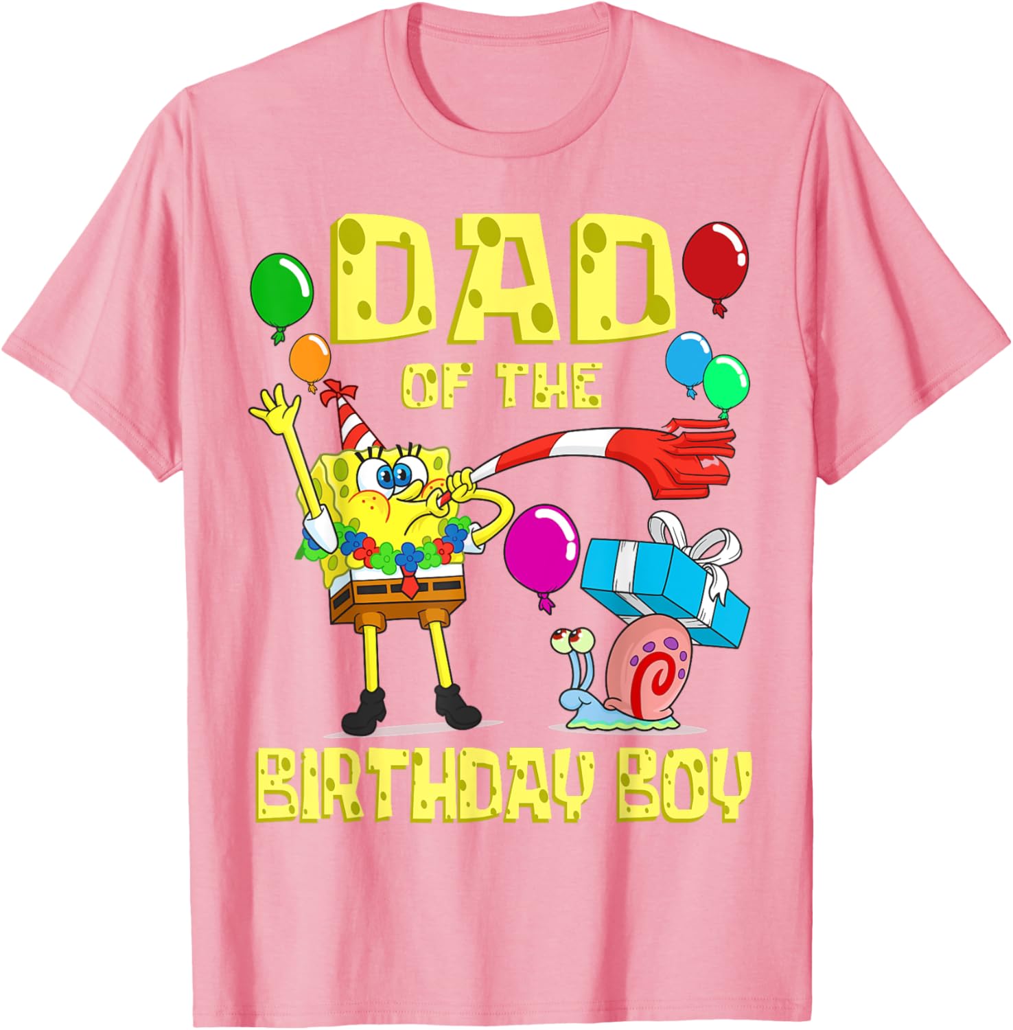 SpongeBob Daddy of the Birthday Boy Theme T-Shirt for Fun Parties - 17