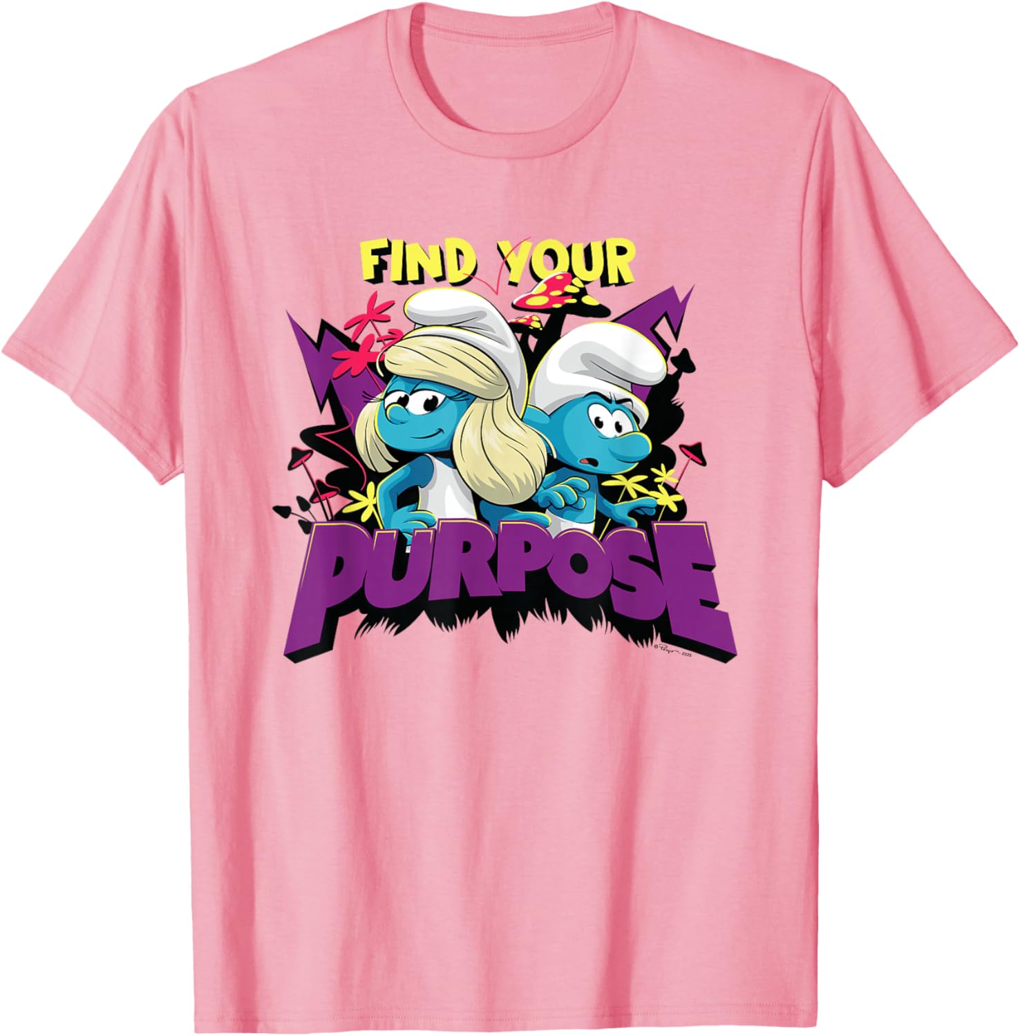 Smurfs Movie T-Shirt for Fans - Smurfette and No Name Design - 3