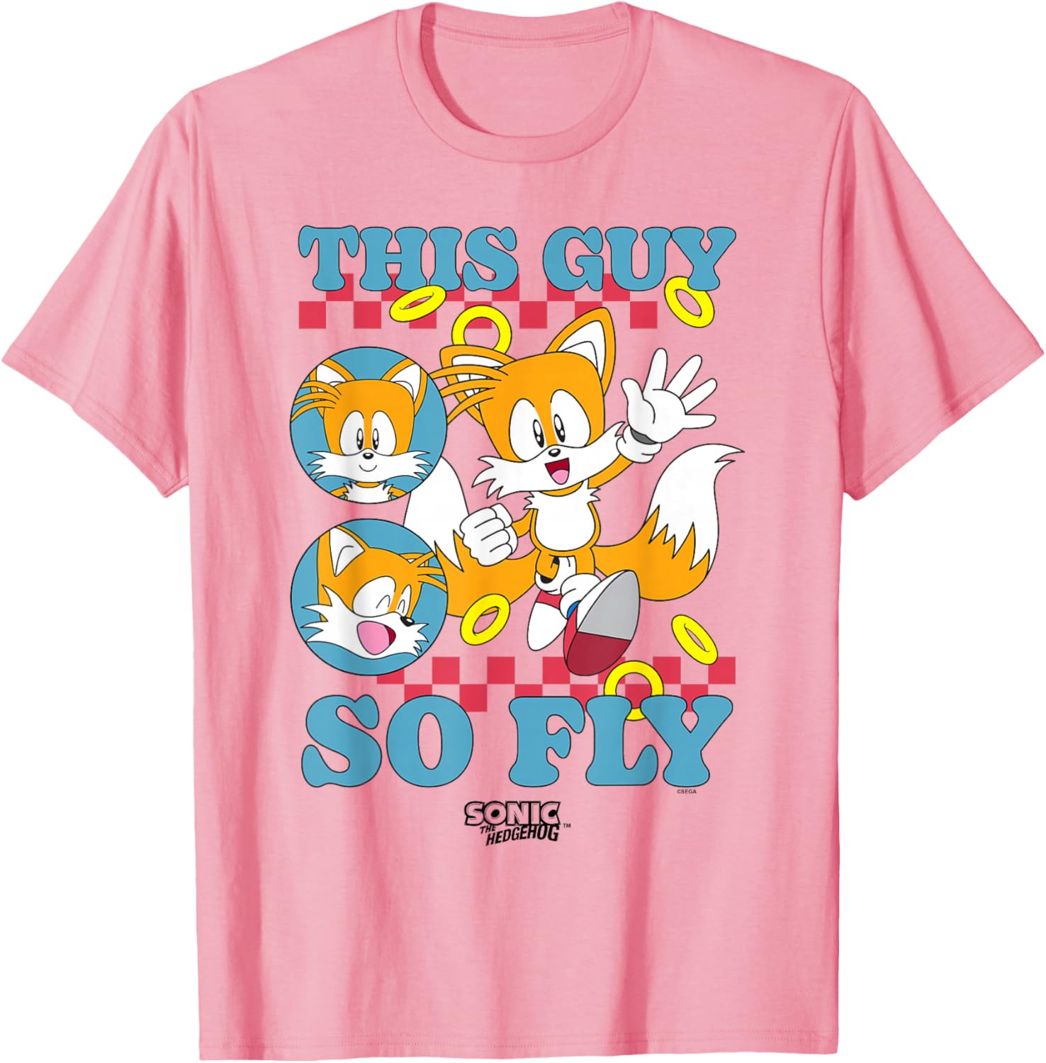 Sonic The Hedgehog Vintage Tails Logo T-Shirt for Fans and Collectors - 5