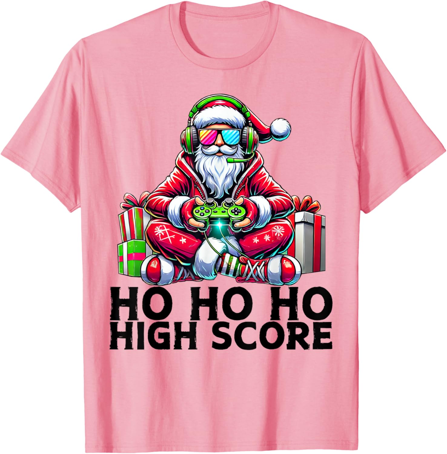 Santa Claus Gaming T-Shirt for Christmas Gamers - Fun Holiday Apparel - 7