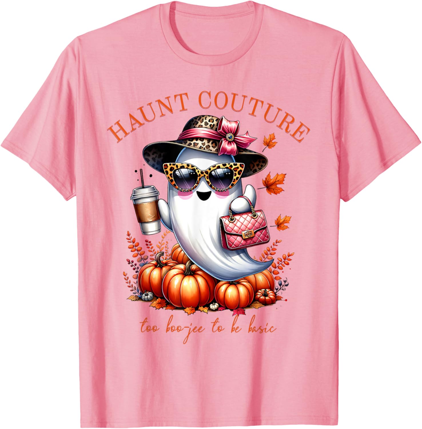 Haunt Couture Too Boojee to be Basic Funny Ghost Halloween T-Shirt - 10