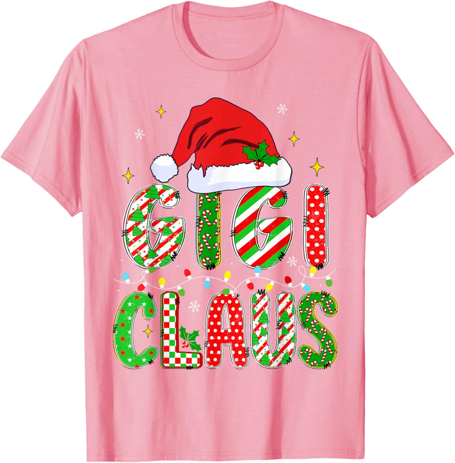 Festive HUGvyn Mom Matching Pajama T-Shirt for Family Christmas Fun - 24