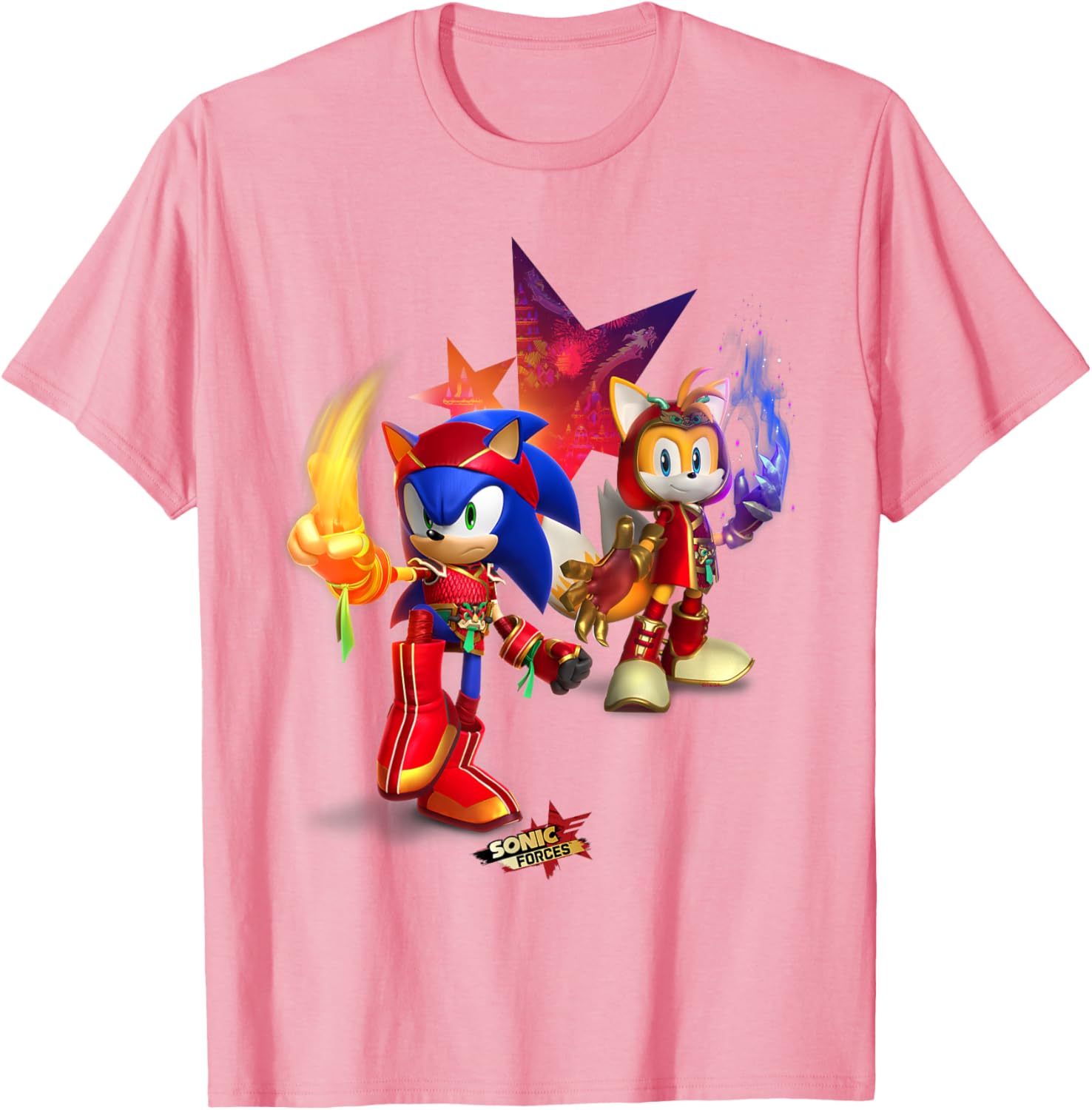 Sonic Forces Dragonfire Sonic and Dragonclaw Tails T-Shirt for Fans - 17