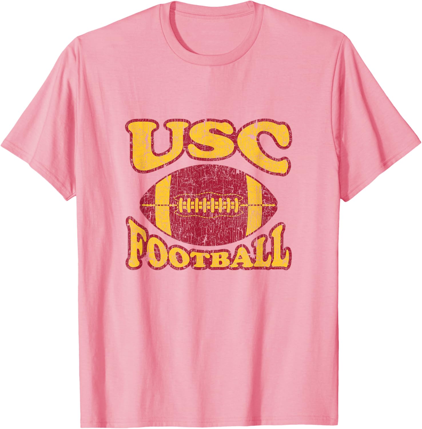 USC Trojans Distressed Retro Style Football T-Shirt for Fans - 12