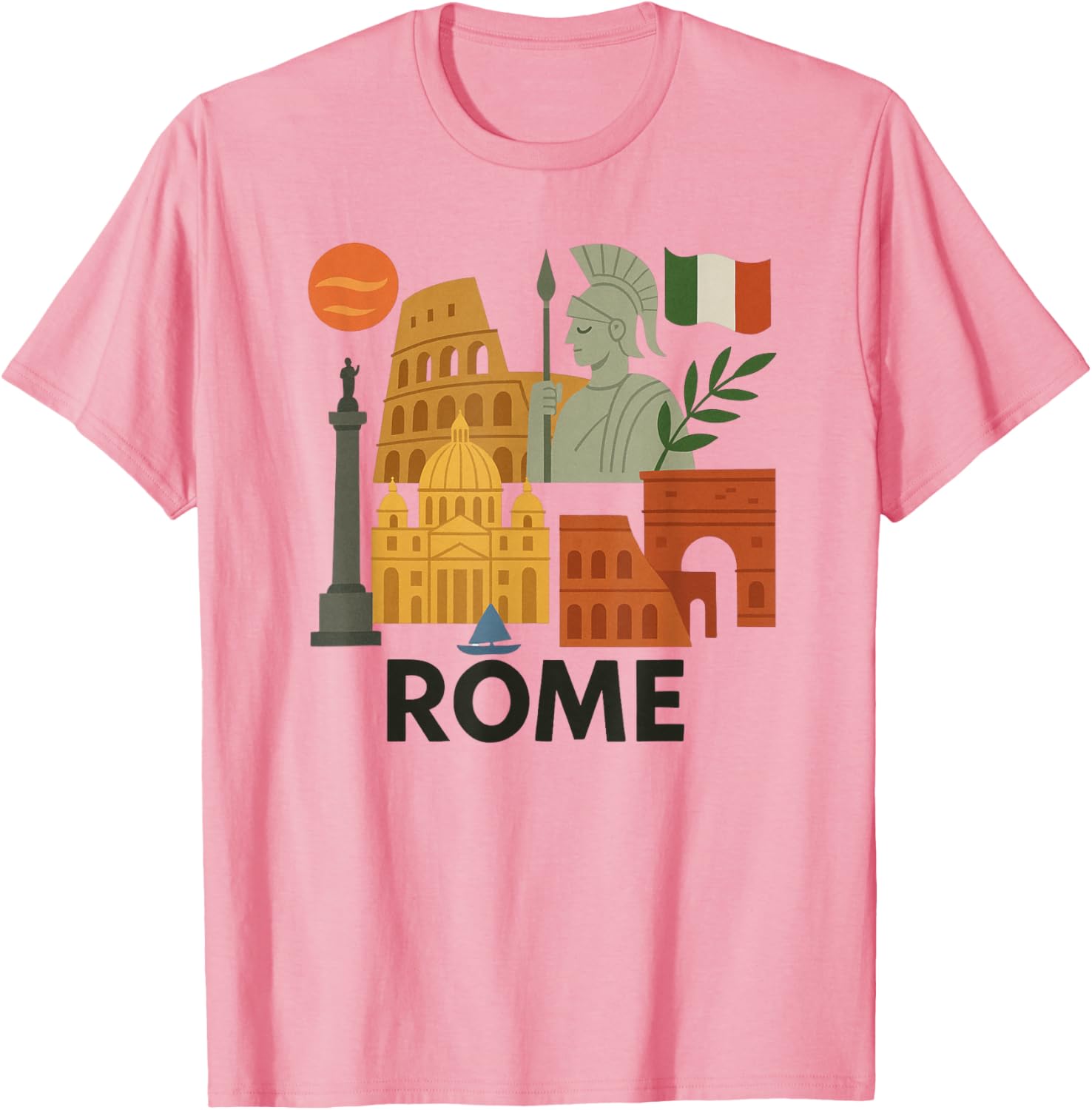Rome Italy Landmarks Graphic Tee Perfect Souvenir for Travelers - 6