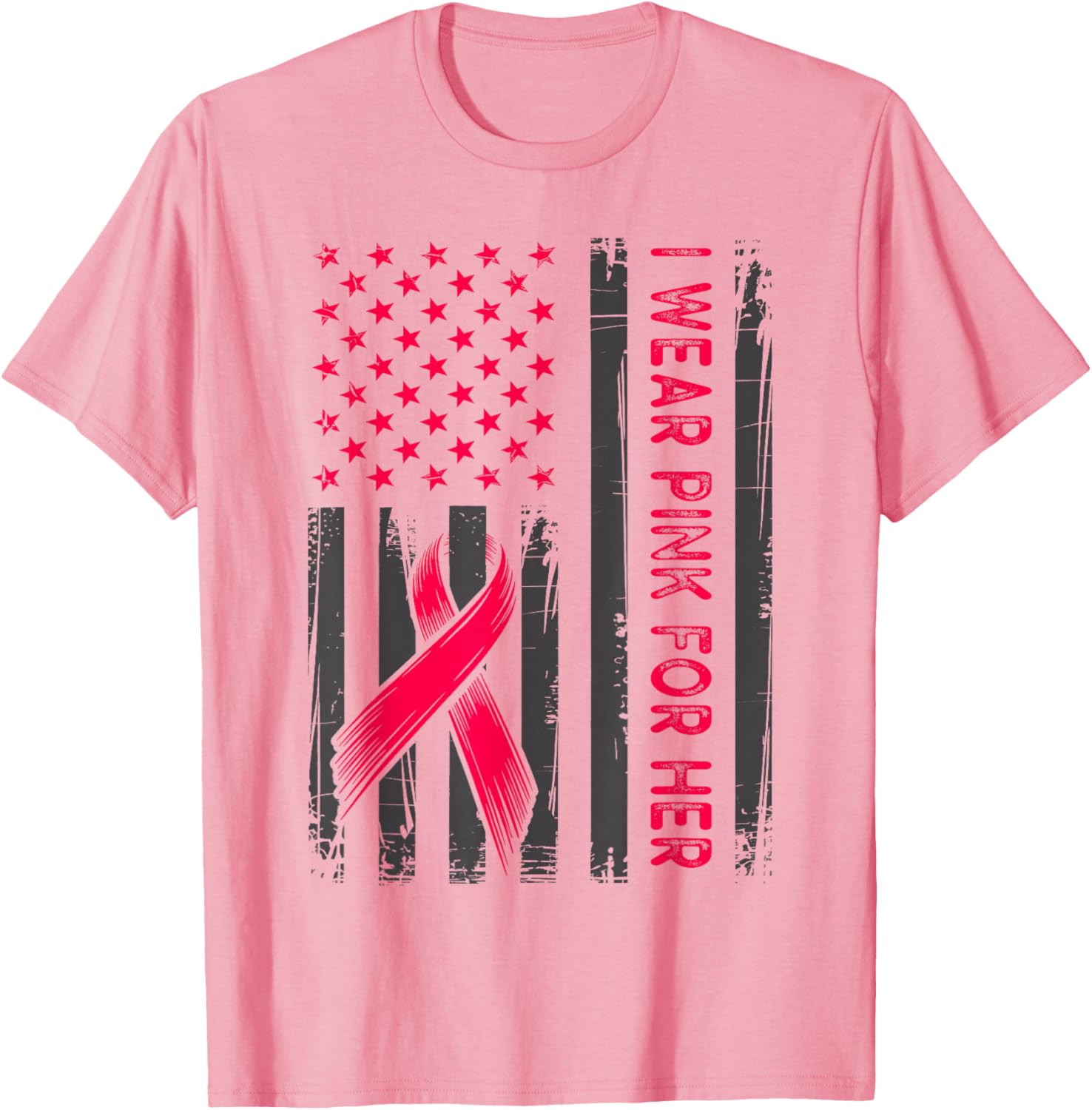 Support Breast Cancer Awareness with I Wear Pink for Her T-Shirt - 9