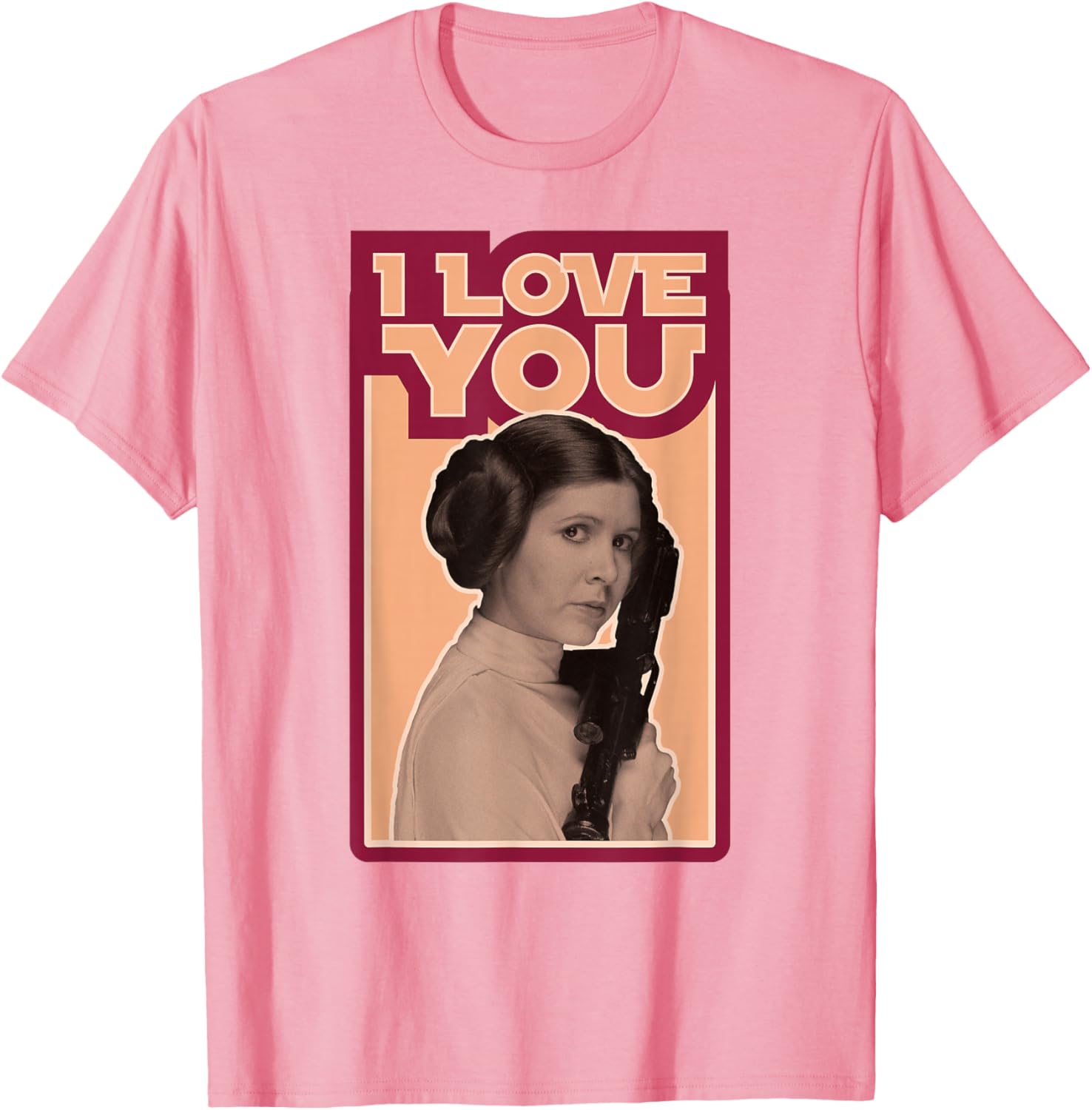 Star Wars Valentine's Day Princess Leia I Love You Vintage T-Shirt - 5
