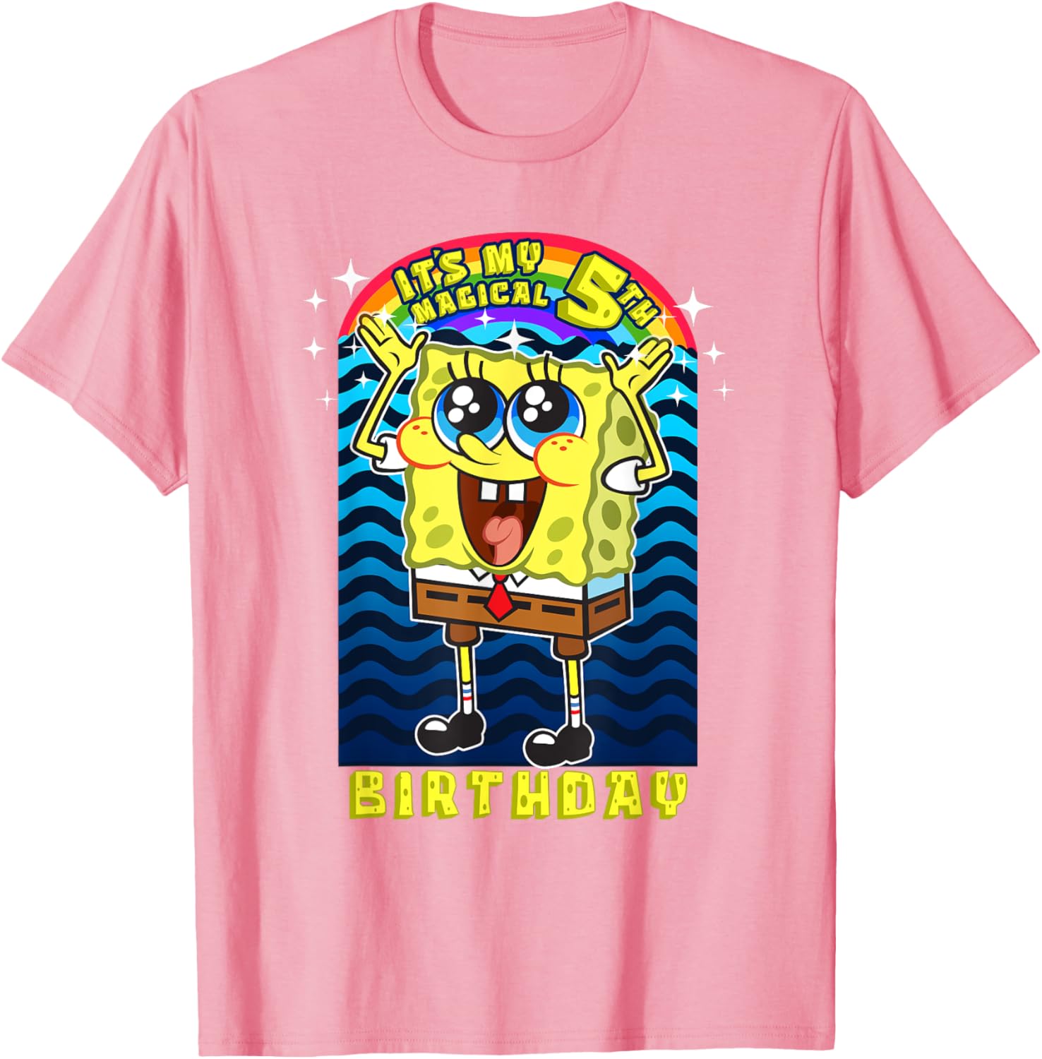 SpongeBob SquarePants Magical 5th Birthday Gift T-Shirt for Kids - 10