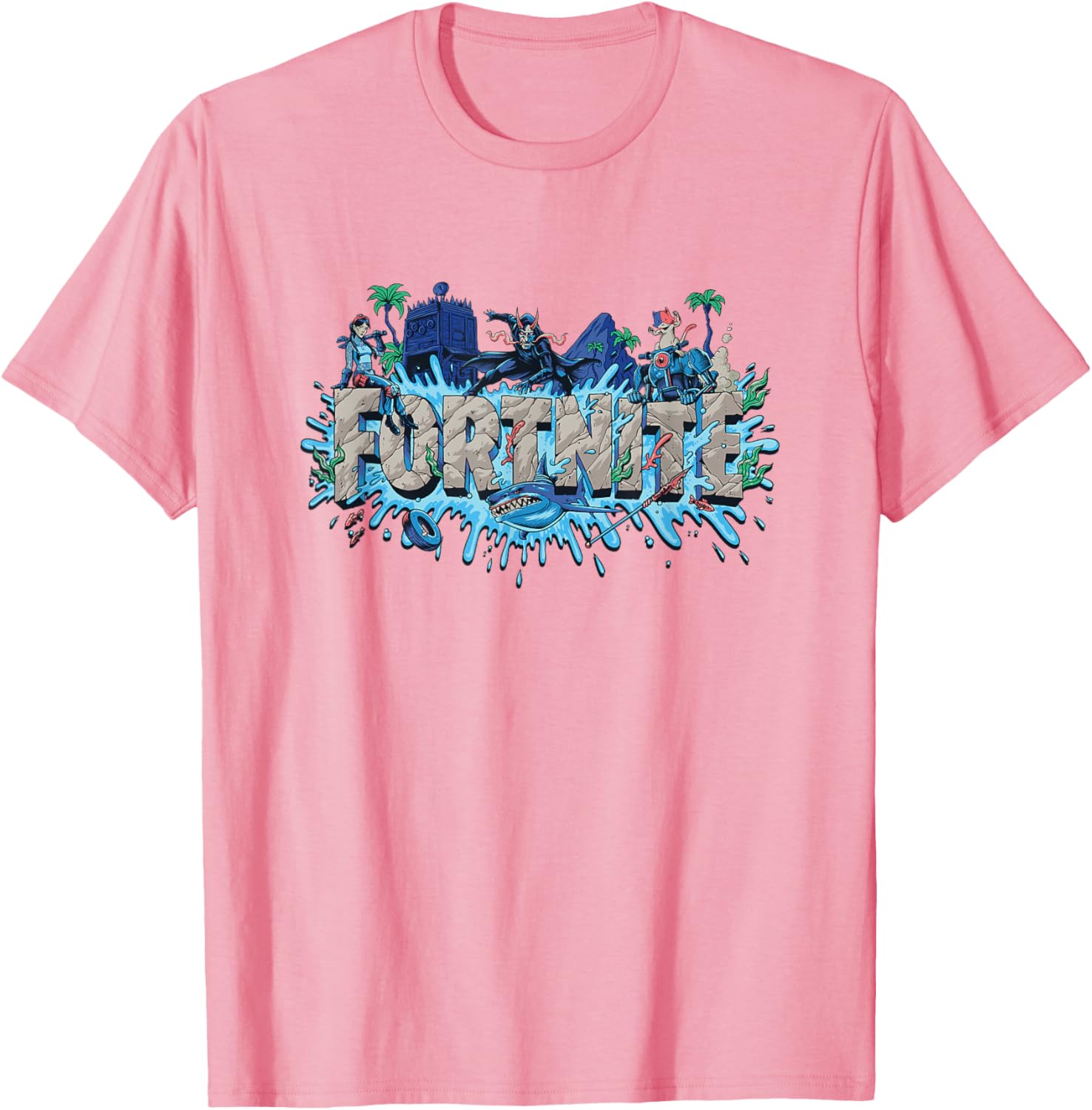 Stylish Fortnite Shark Logo T-Shirt for Gaming Enthusiasts - 4