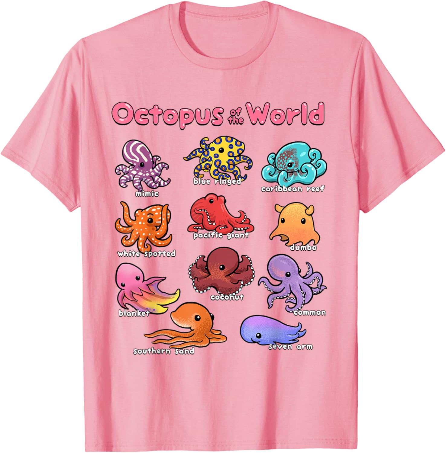 Octopus Sea Animals T-Shirt for Marine Life Lovers and Ocean Enthusiasts - 14