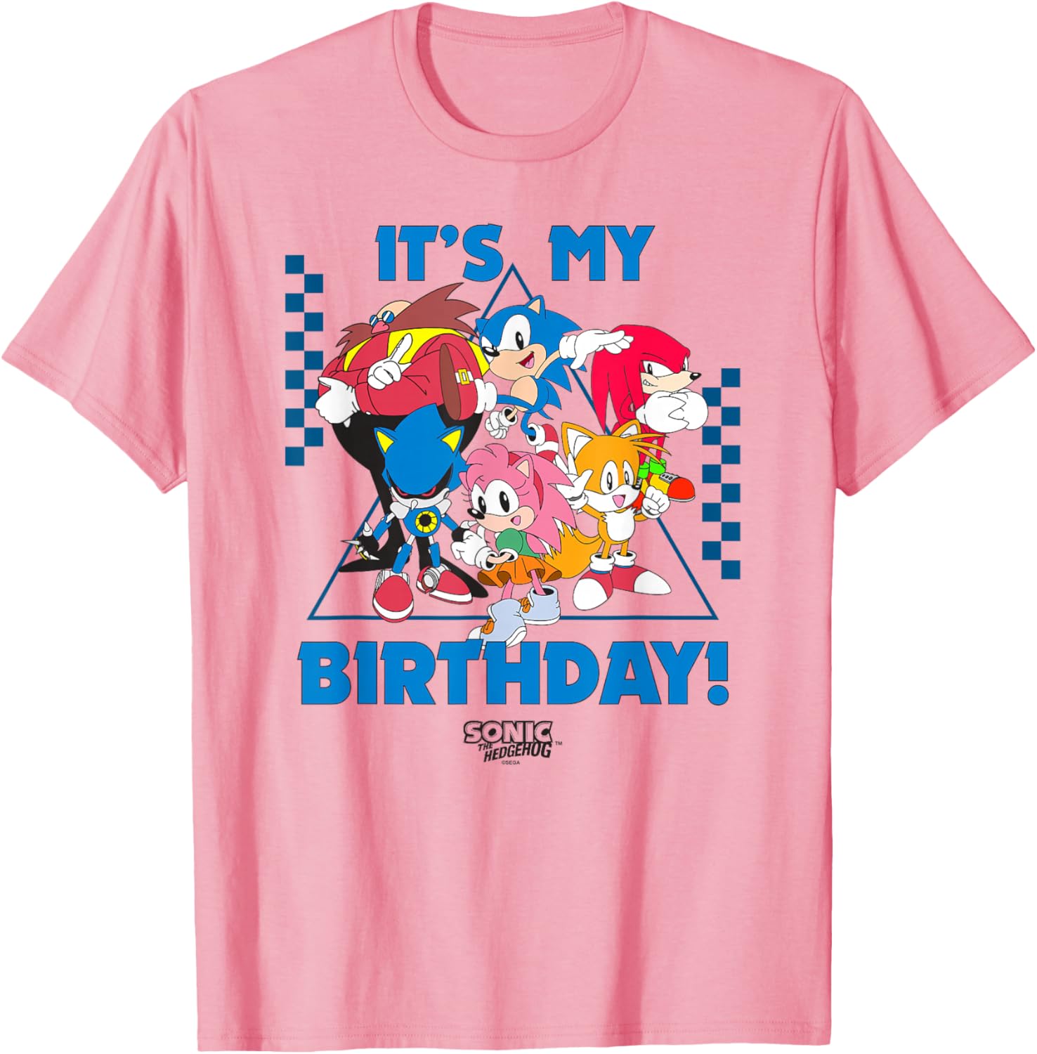 Sonic The Hedgehog It's My B-Day Group Shot T-Shirt for Kids and Adults - 1
