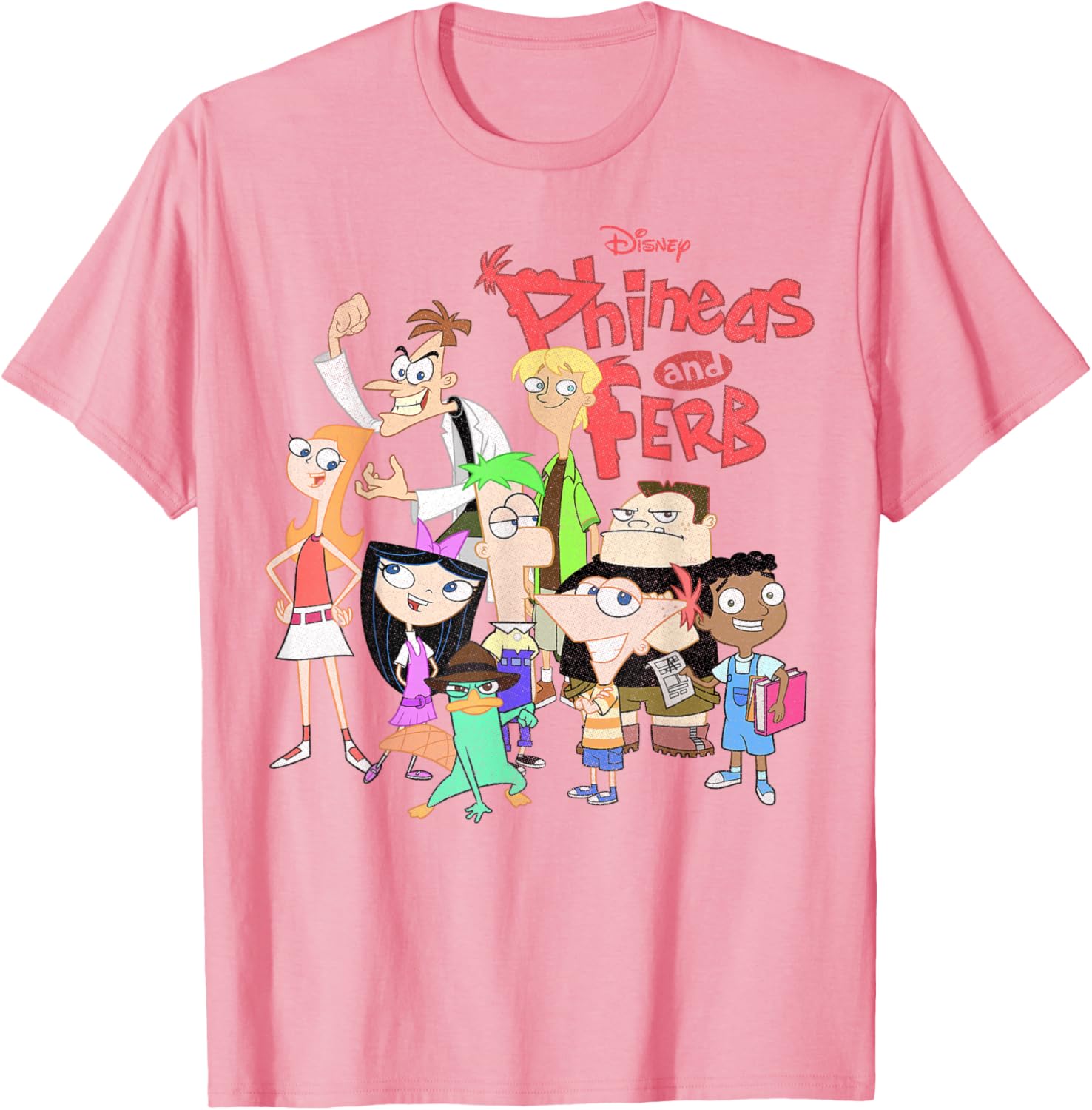 Phineas And Ferb Group Logo T-Shirt for Fun Disney Fans - 6