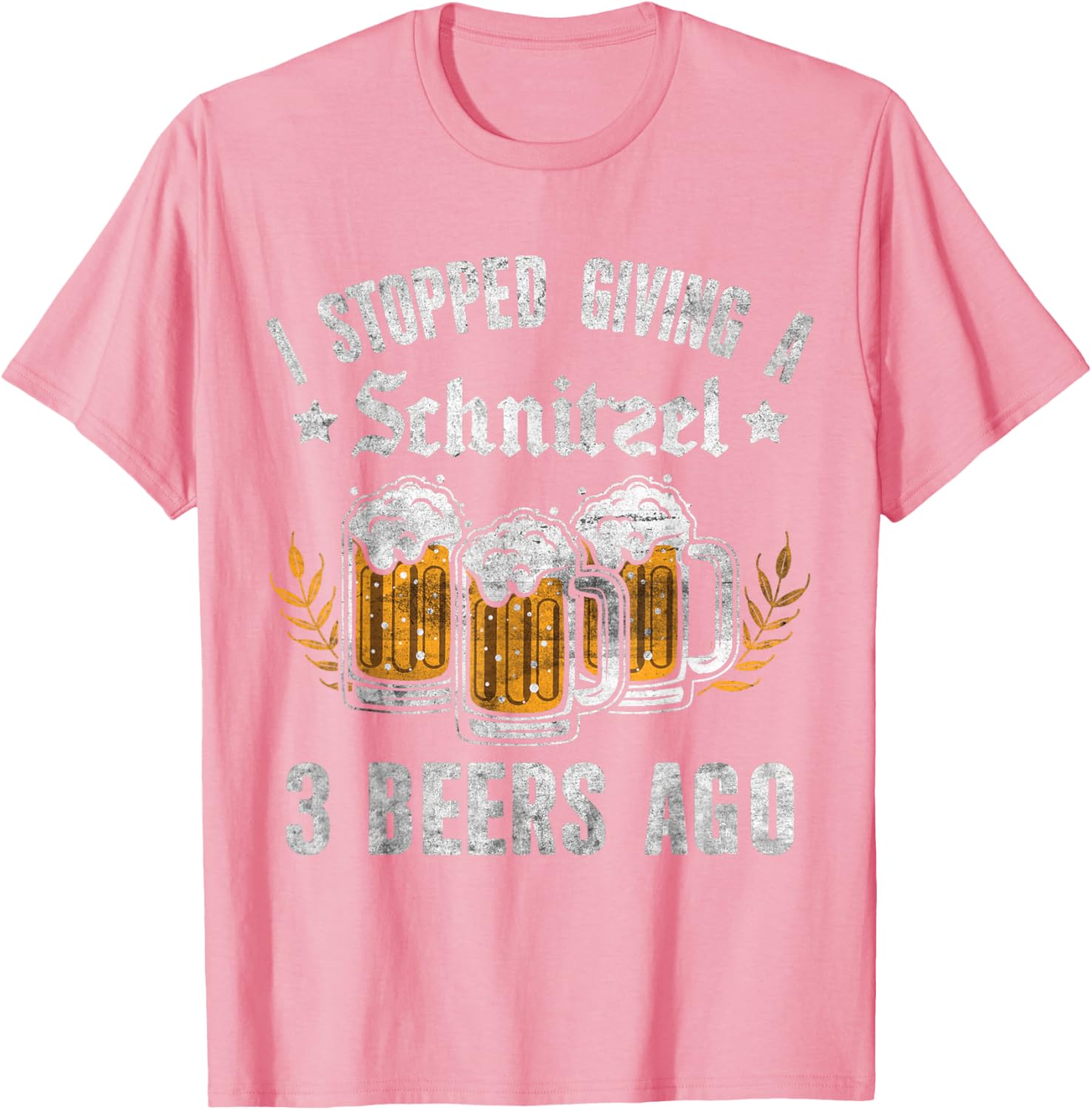 Oktoberfest I Stopped Giving A Schnitzel 3 Beers Ago T-Shirt for Fun Nights - 21