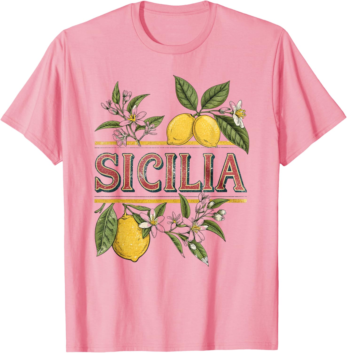 Sicilian Lemons Vintage T-Shirt | Italian Heritage Graphic Tee - 10