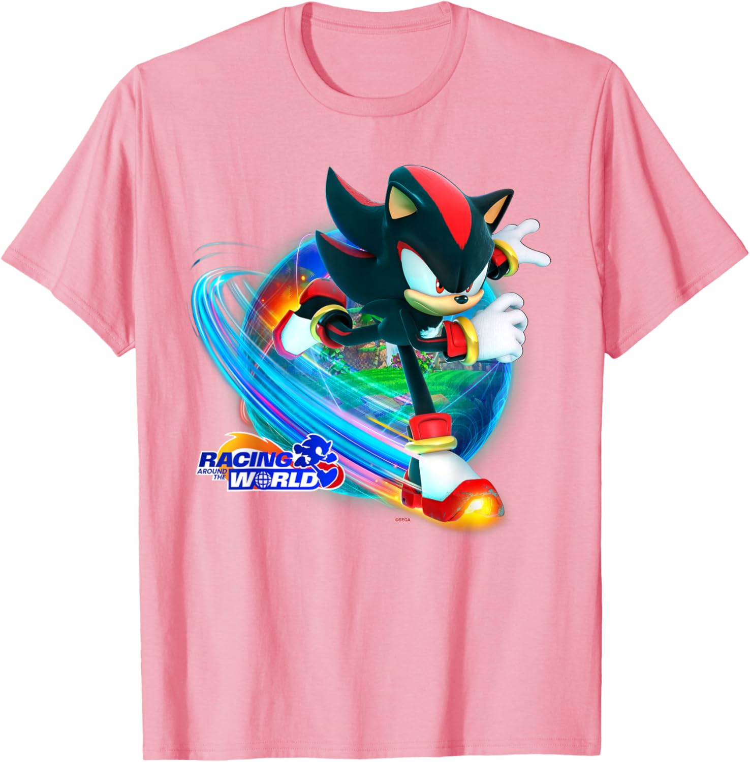 Sonic the Hedgehog Racing Around the World Shadow T-Shirt for Fans - 22