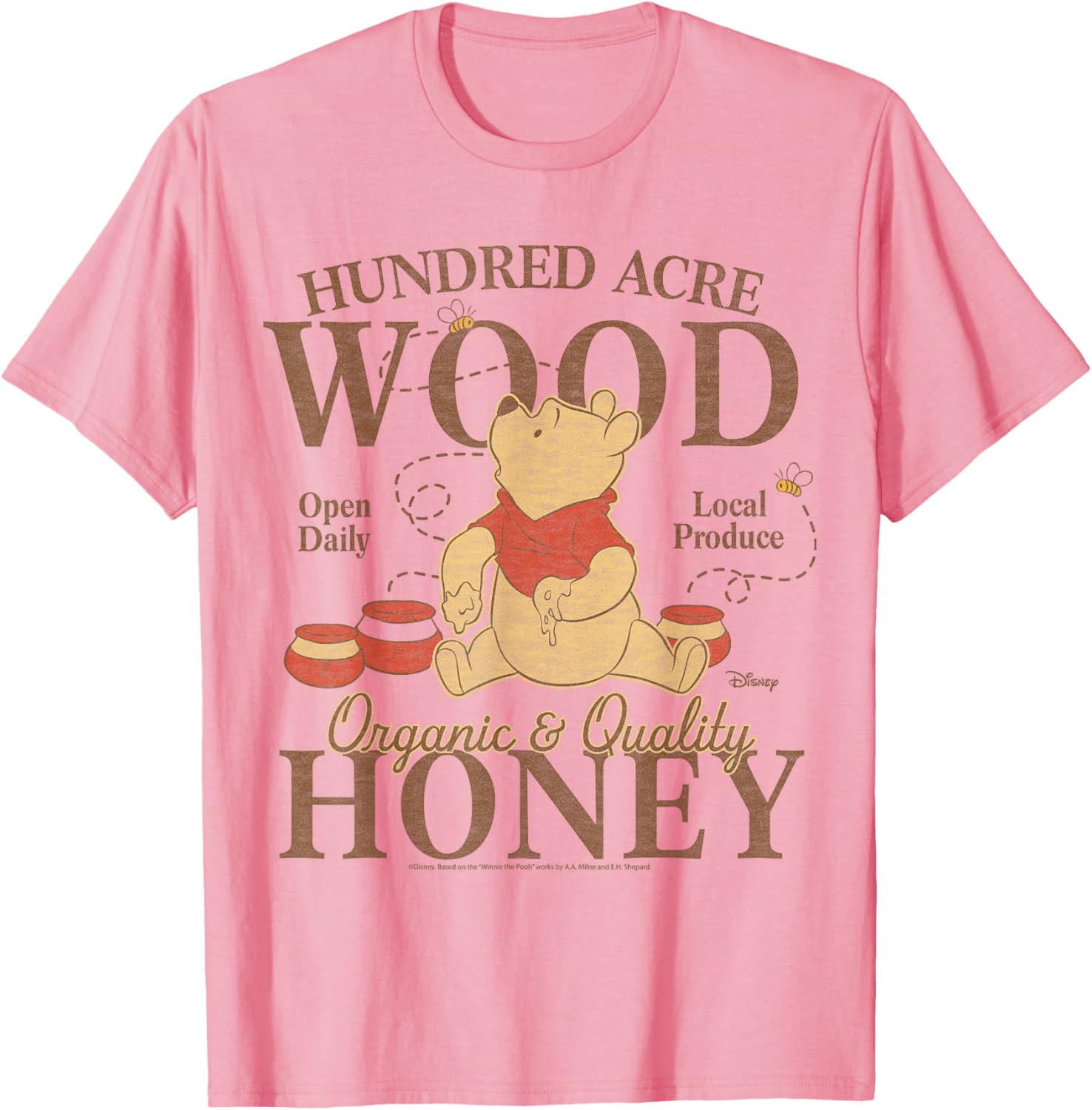 Winnie The Pooh Organic Honey T-Shirt for Kids in Hundred Acre Wood - 7