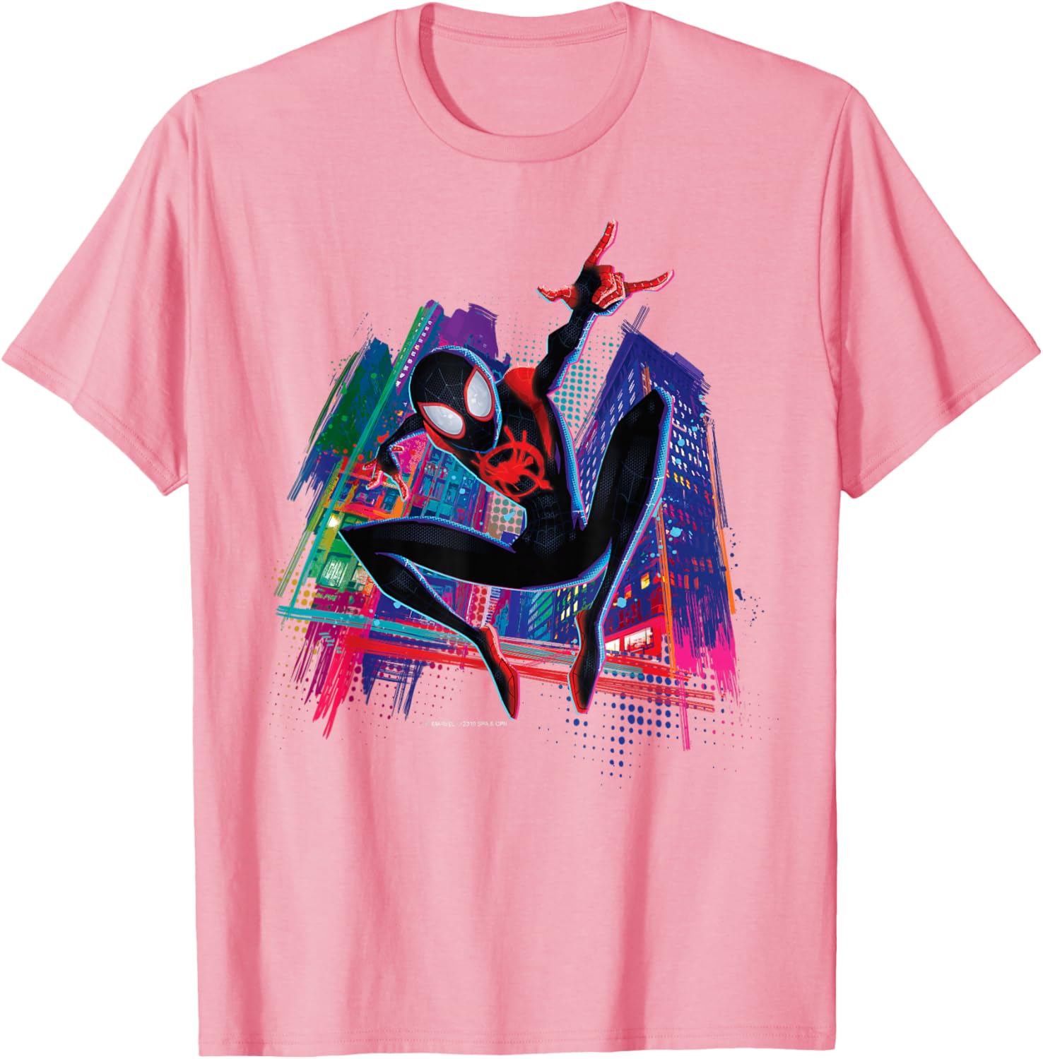 Spider-Man Miles Morales Graffiti City T-Shirt for Stylish Fans - 5