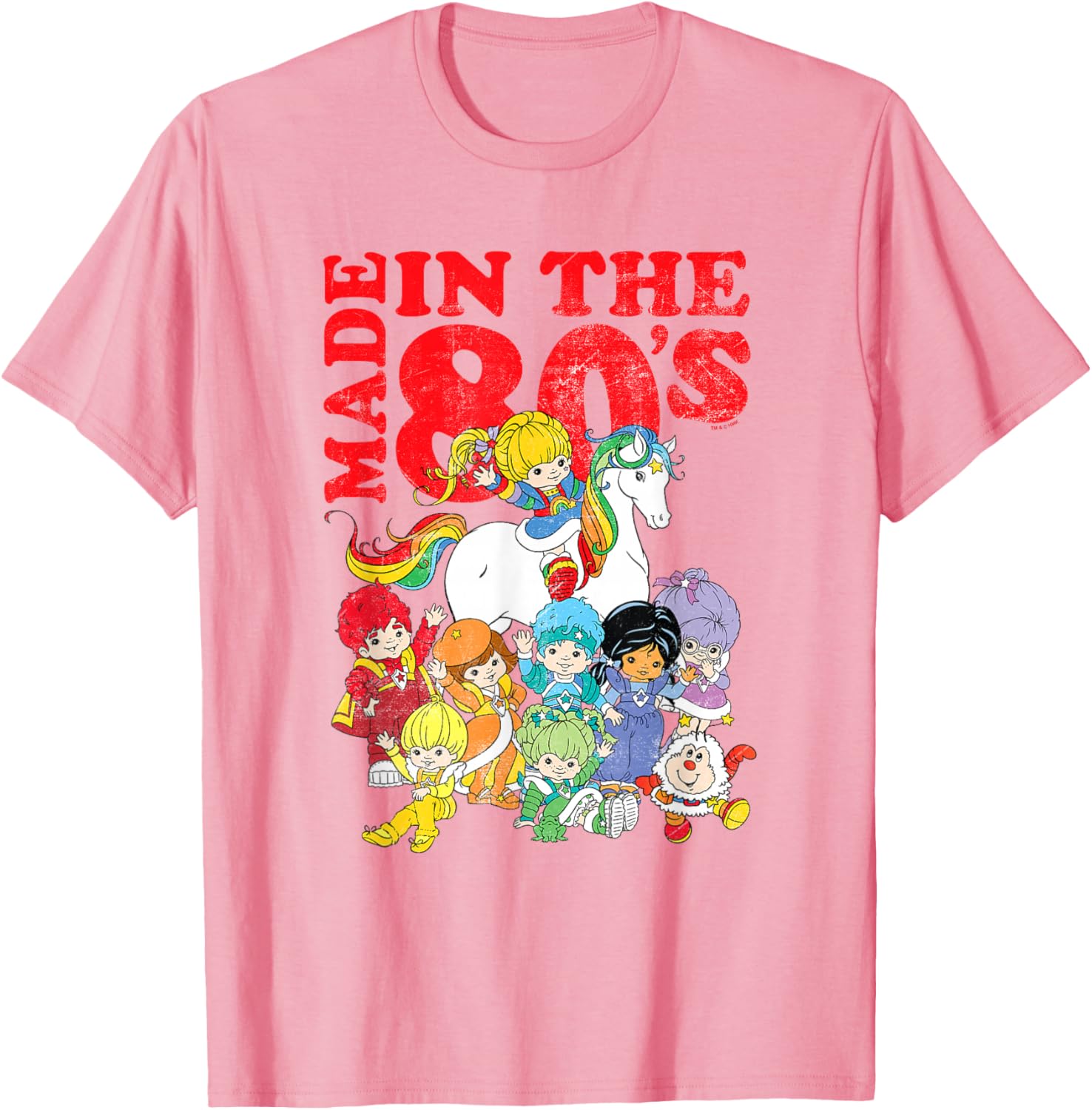 Rainbow Brite Vintage Distressed T-Shirt 80s Group Shot for Fans - 2