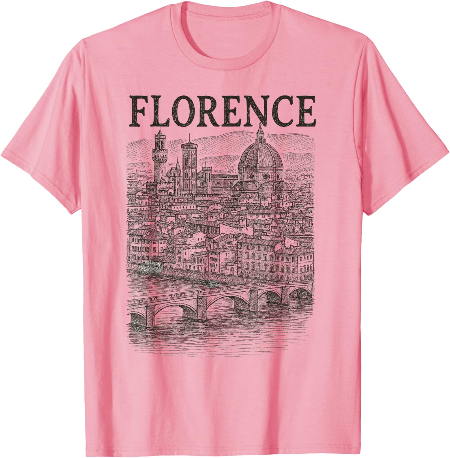 Vintage Florence Italy Skyline T-Shirt Perfect Souvenir for Travelers - 2
