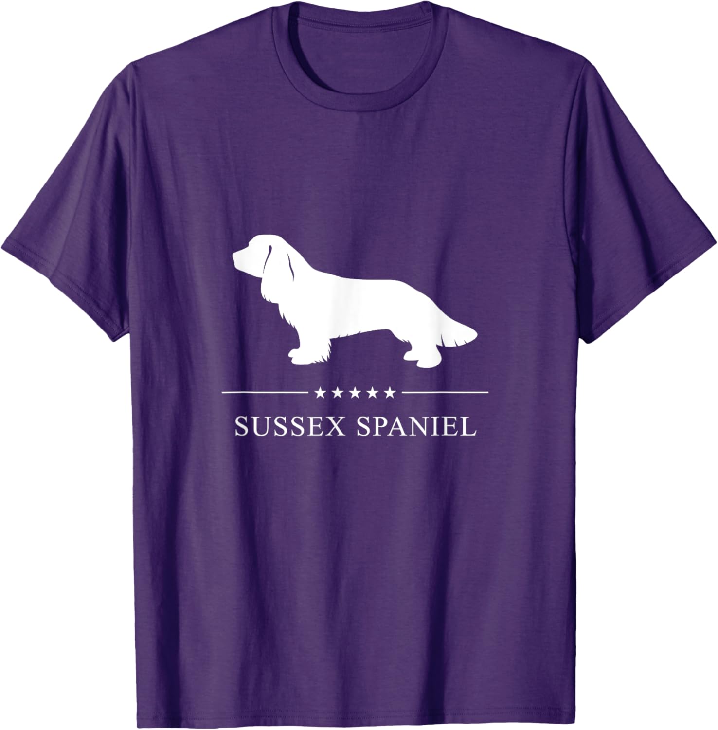 Stylish Sussex Spaniel Silhouette T-Shirt for Dog Lovers - Unisex Design - 5