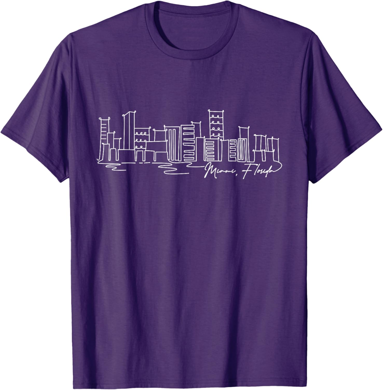 Signature Miami City Skyline T-Shirt Florida Souvenir Gift for Everyone - 9