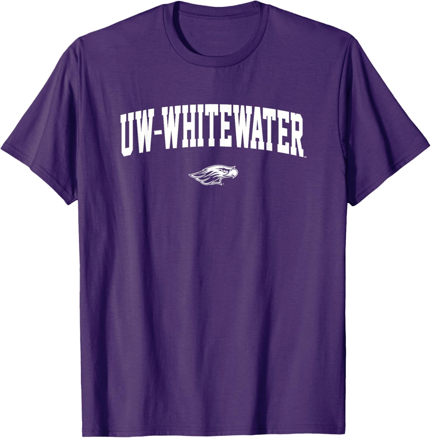 UW-Whitewater Warhawks Arch Logo T-Shirt for Sports Fans and Outdoors - 1