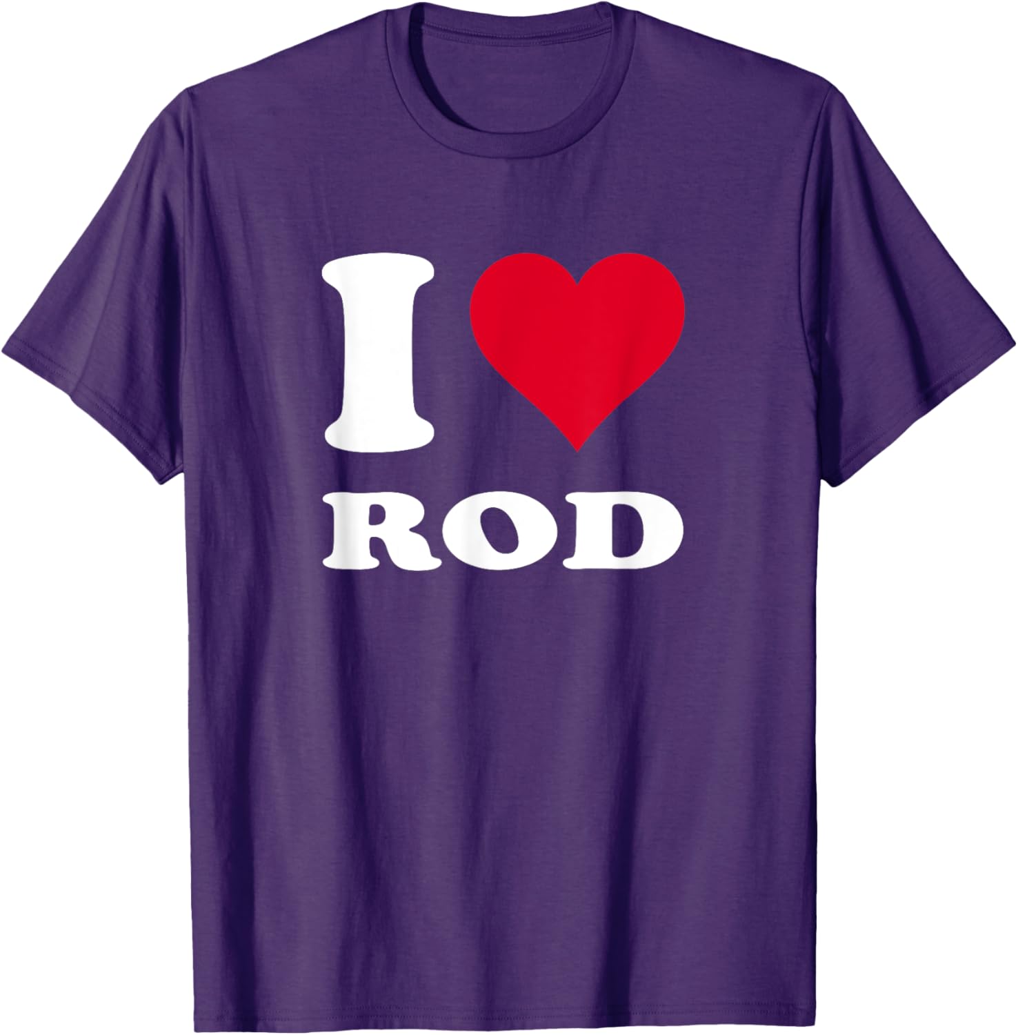 Red Heart I Love Rod T-Shirt for Stylish Comfort and Fun Fashion - 5
