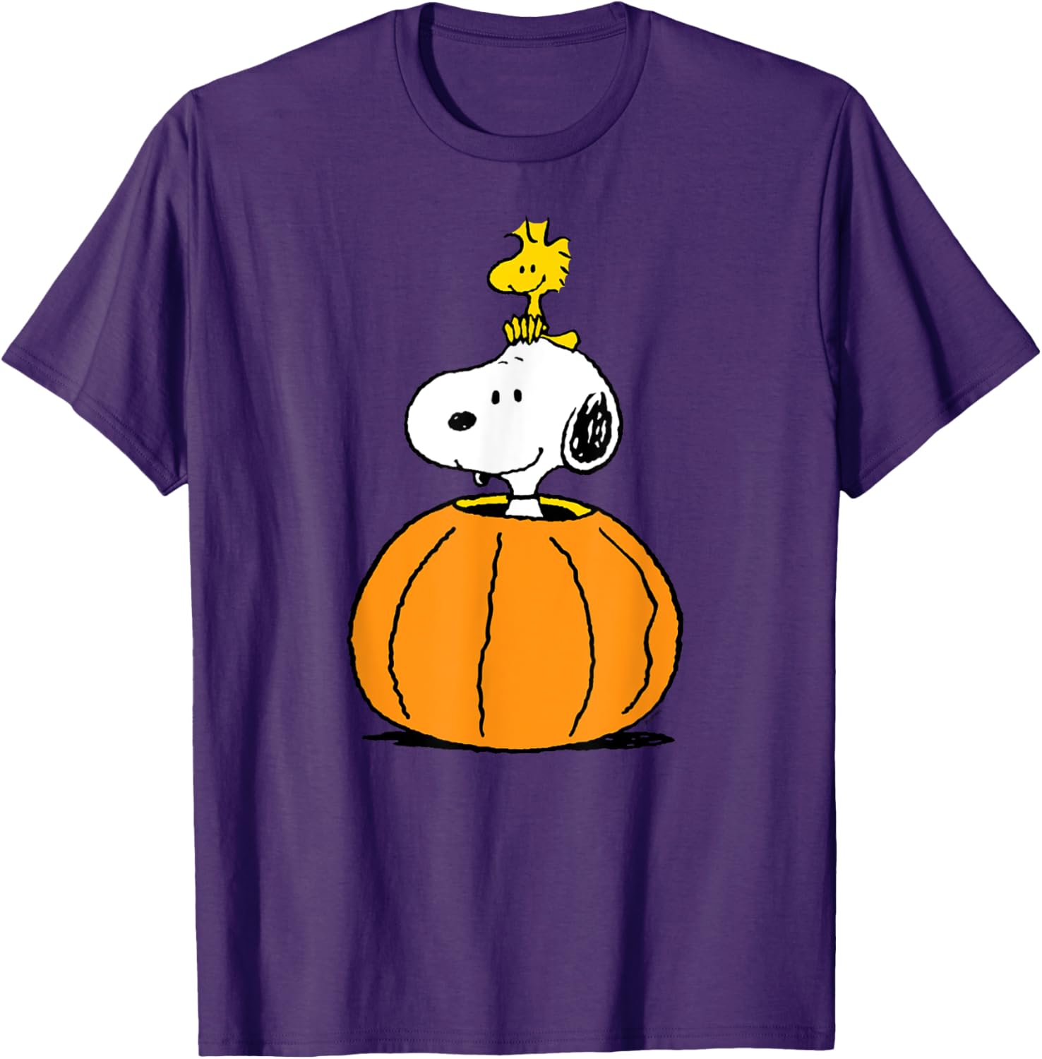 Snoopy Pumpkin T-Shirt with Woodstock Cute Fall Design for Peanuts Fans - 7