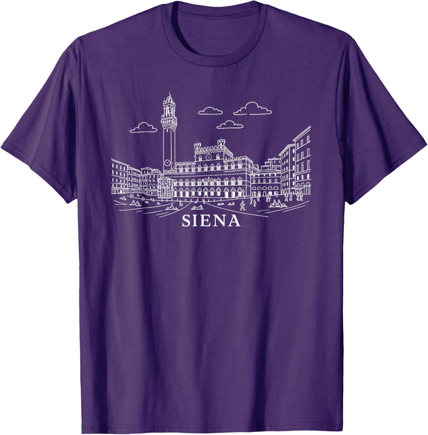Siena Italy Landmark Graphic Tee - Stylish Travel Souvenir T-Shirt - 12