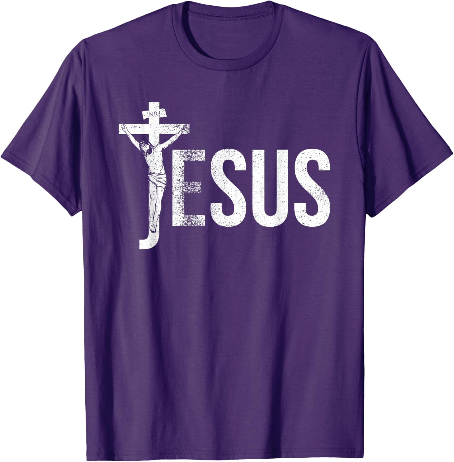 Vintage Jesus Christ Crucifixion T-Shirt with Crown of Thorns Design - 1