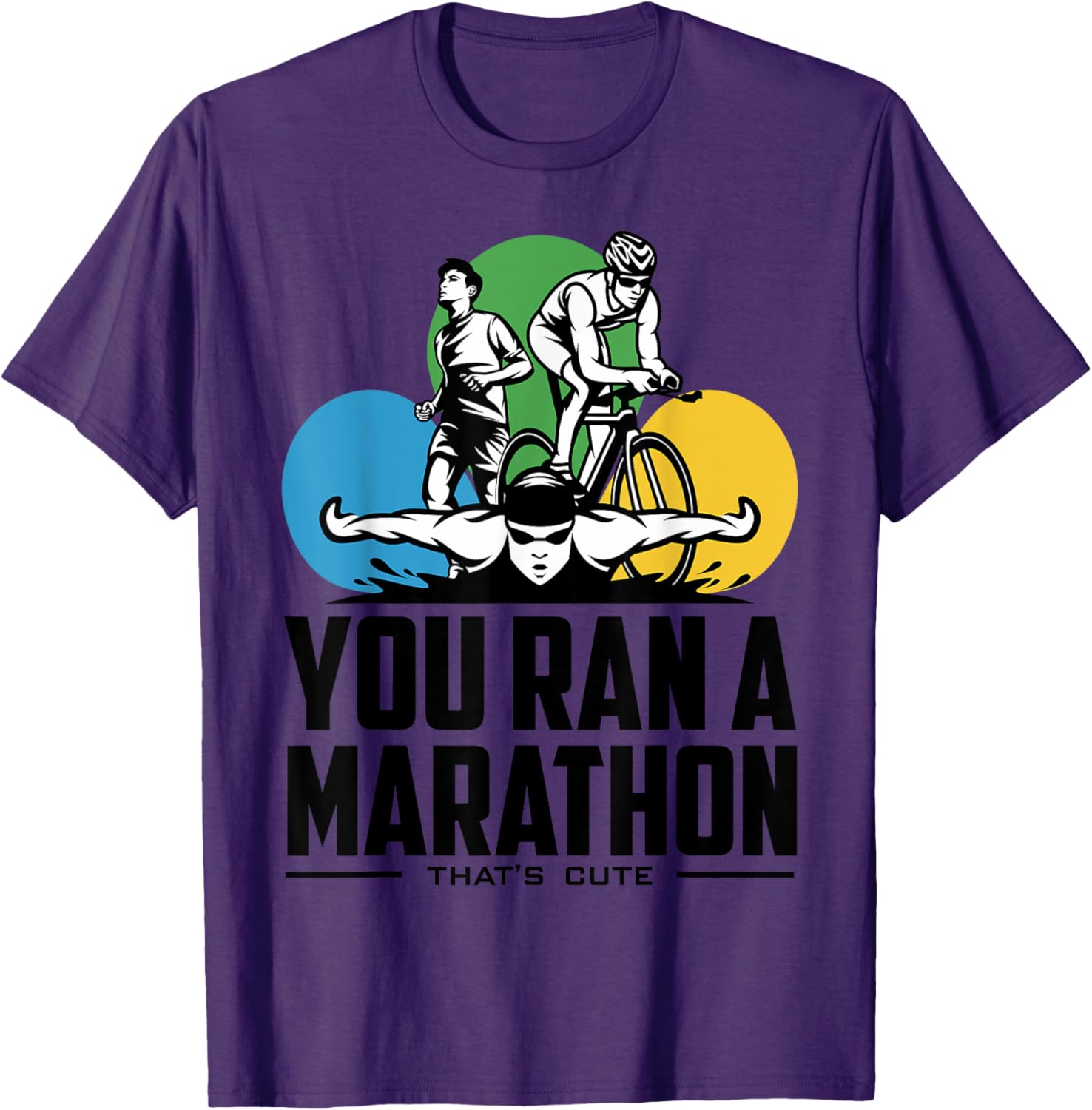 Triathlon Marathoners T-Shirt for Proud Runners | Fun Fitness Tee - 8