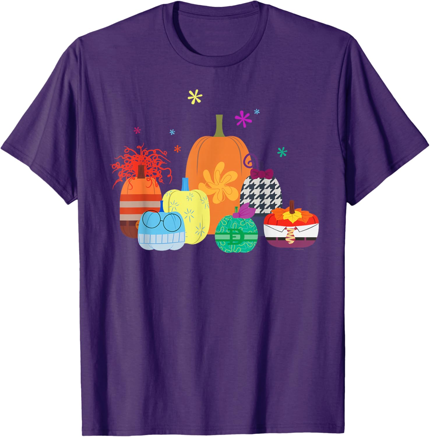Disney Pixar Inside Out 2 Halloween Pumpkin Group T-Shirt for Fun Celebrations - 14